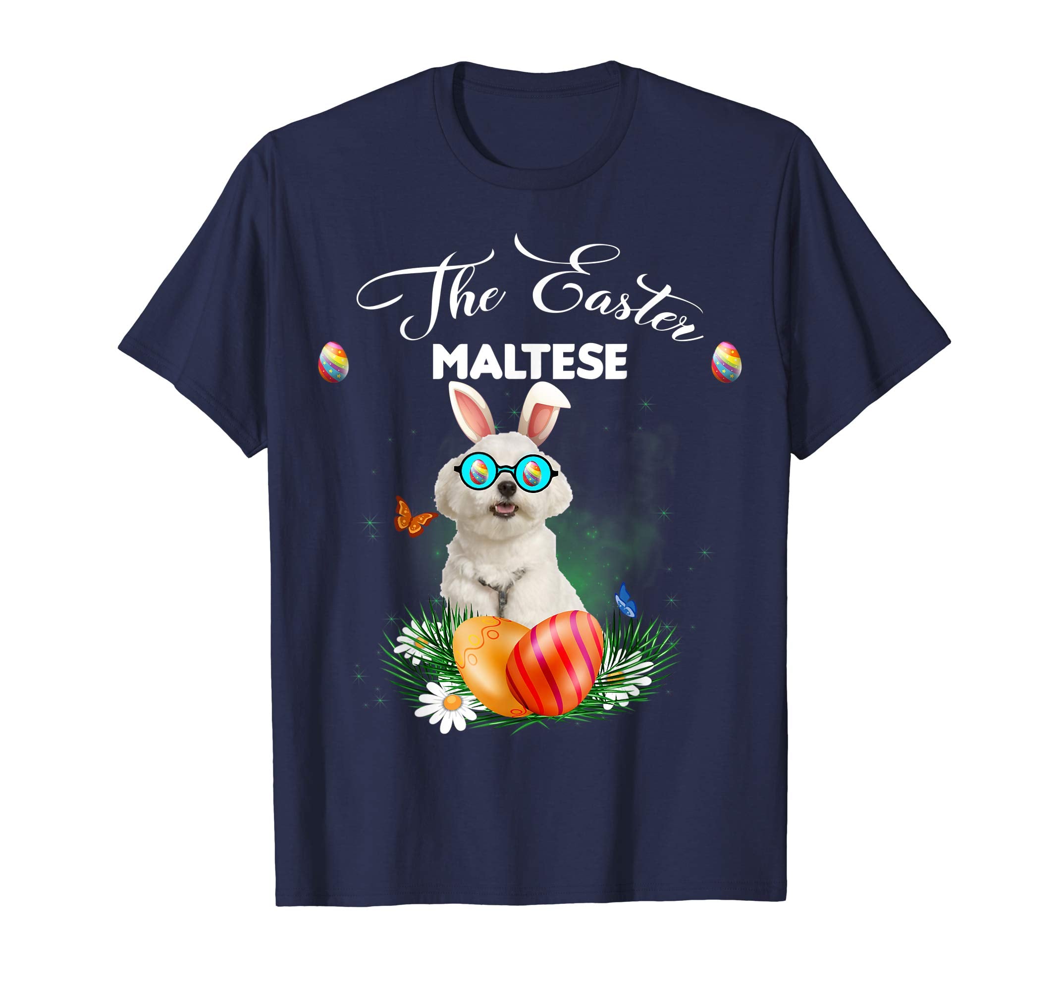 Maltese Bunny Easter Day Dog Gifts T-Shirt