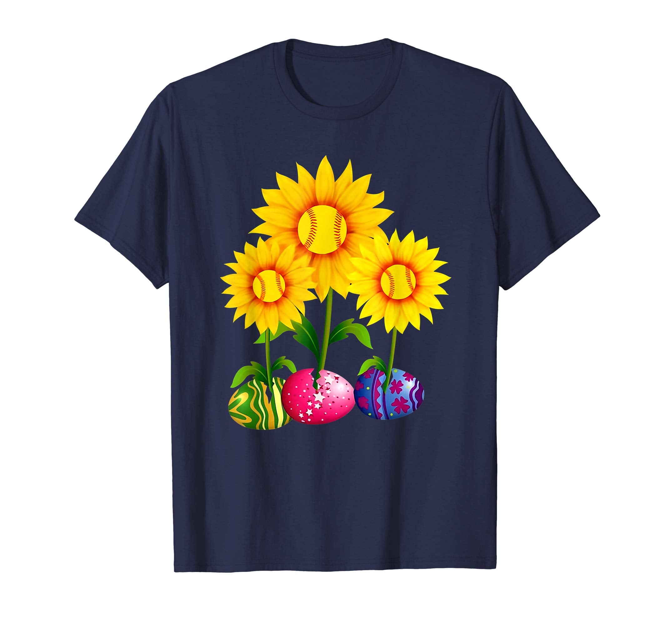 Sunflower Easter Eggs Hippie Easter Day T-Shirt