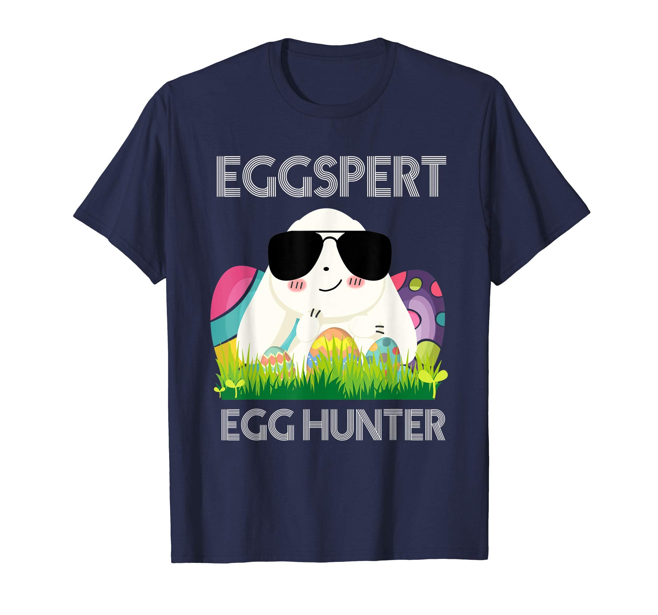Eggspert Egg Hunter Easter Shirt Boys Girls Cool Bunny