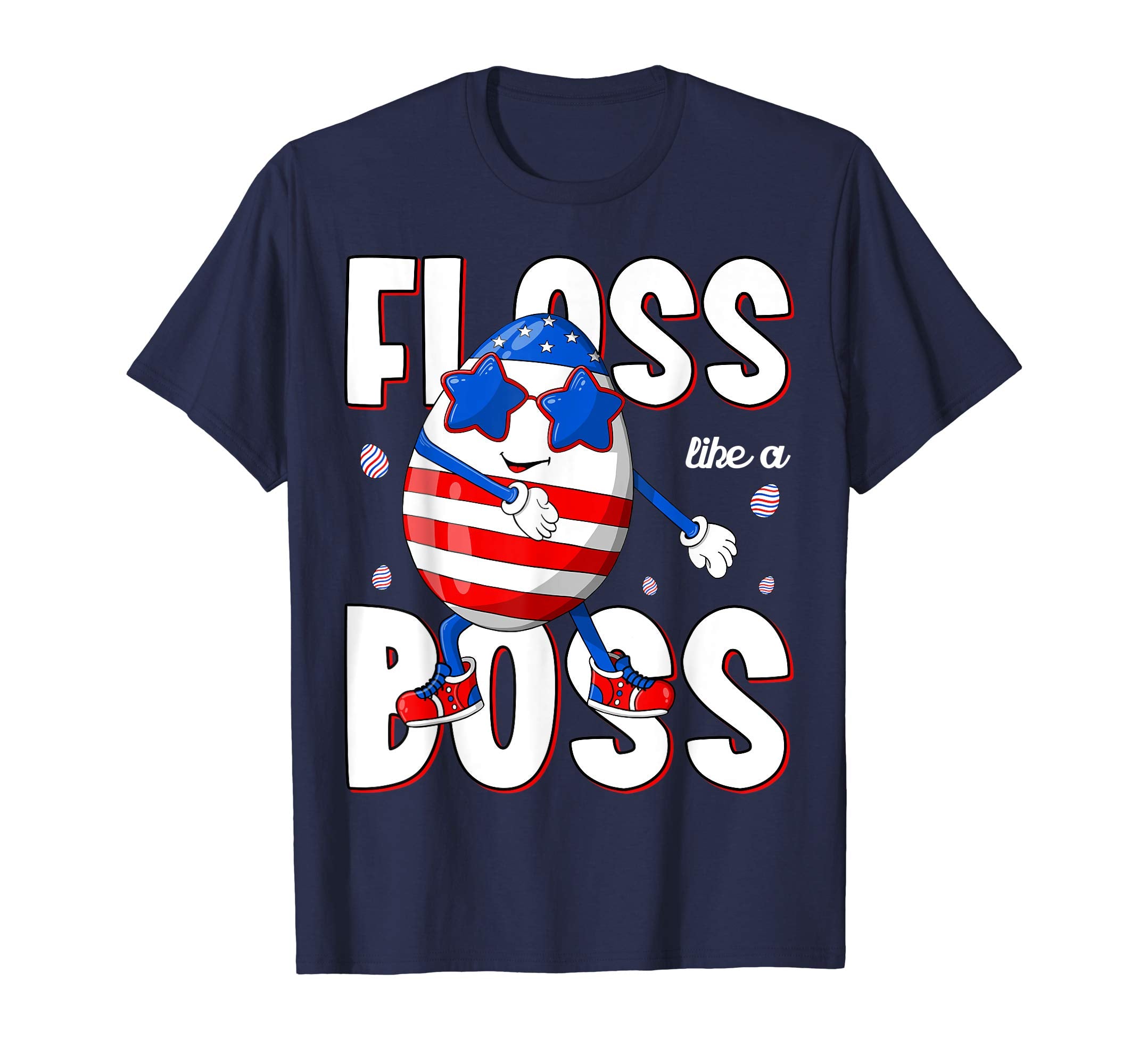 Floss like a boss Shirt Funny Easter Gift American Flag