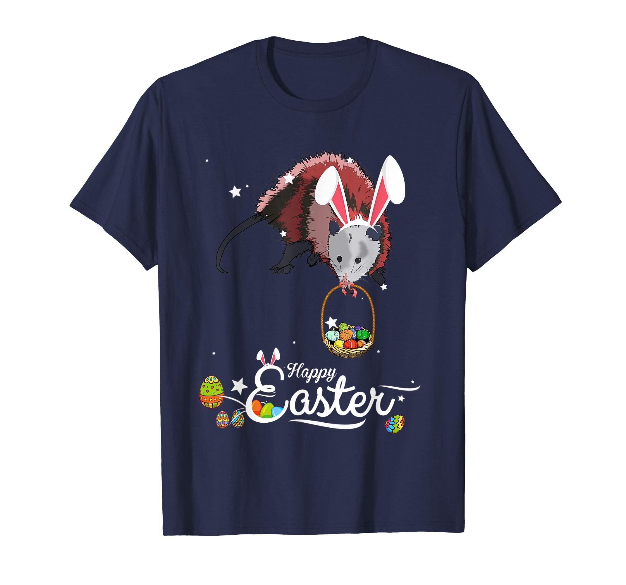 Cute Easter Possum with Bunny Ears and Eggs T Shirt