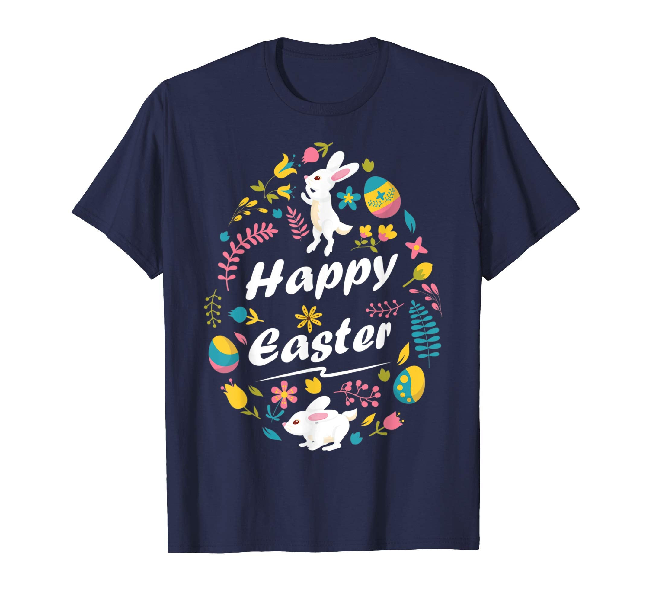 Flower Bunny Playing With Easter Eggs Shirt Happy Easter Da