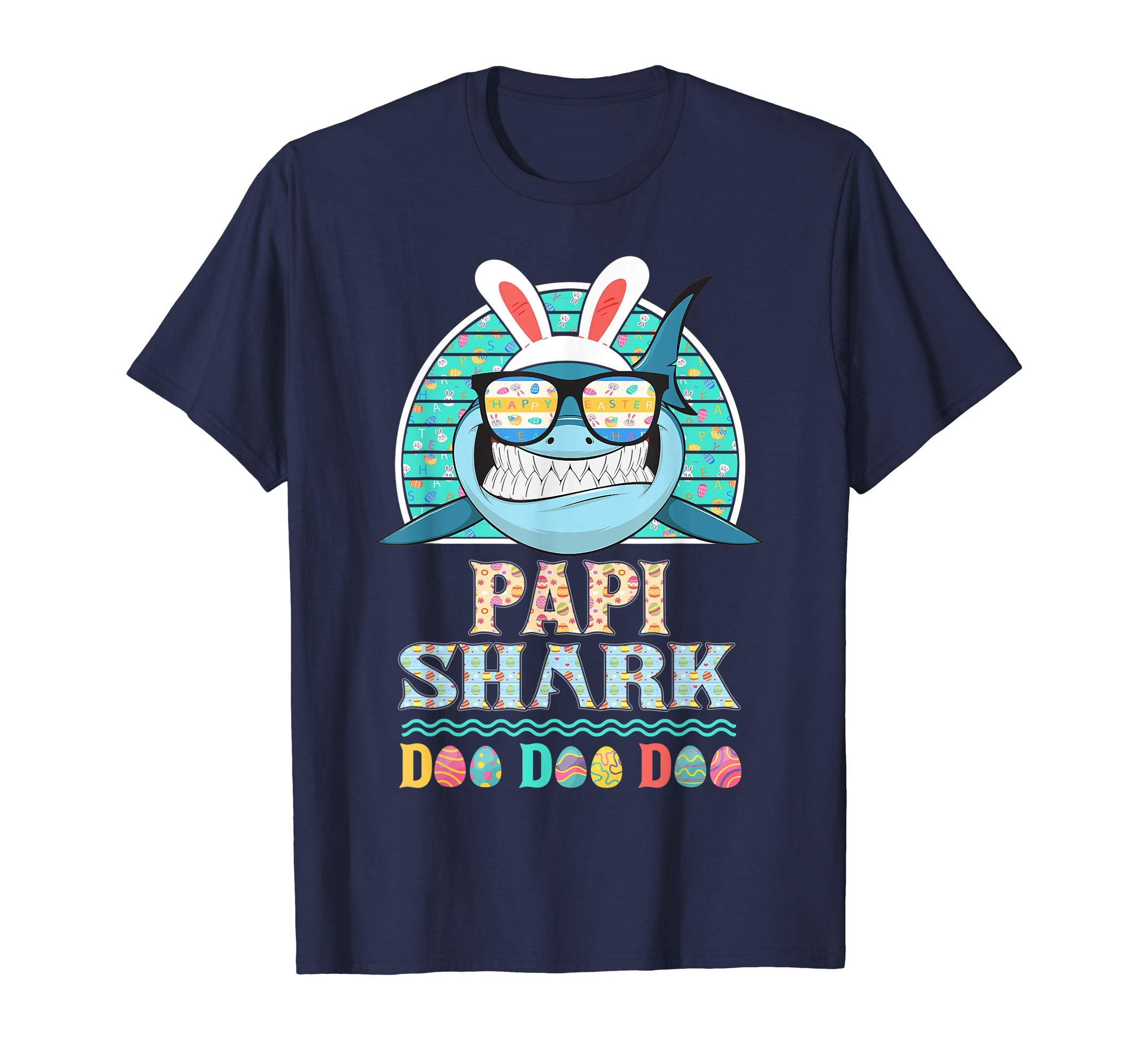 Funny Papi Shark Happy Easter Day Gift Family Shirt