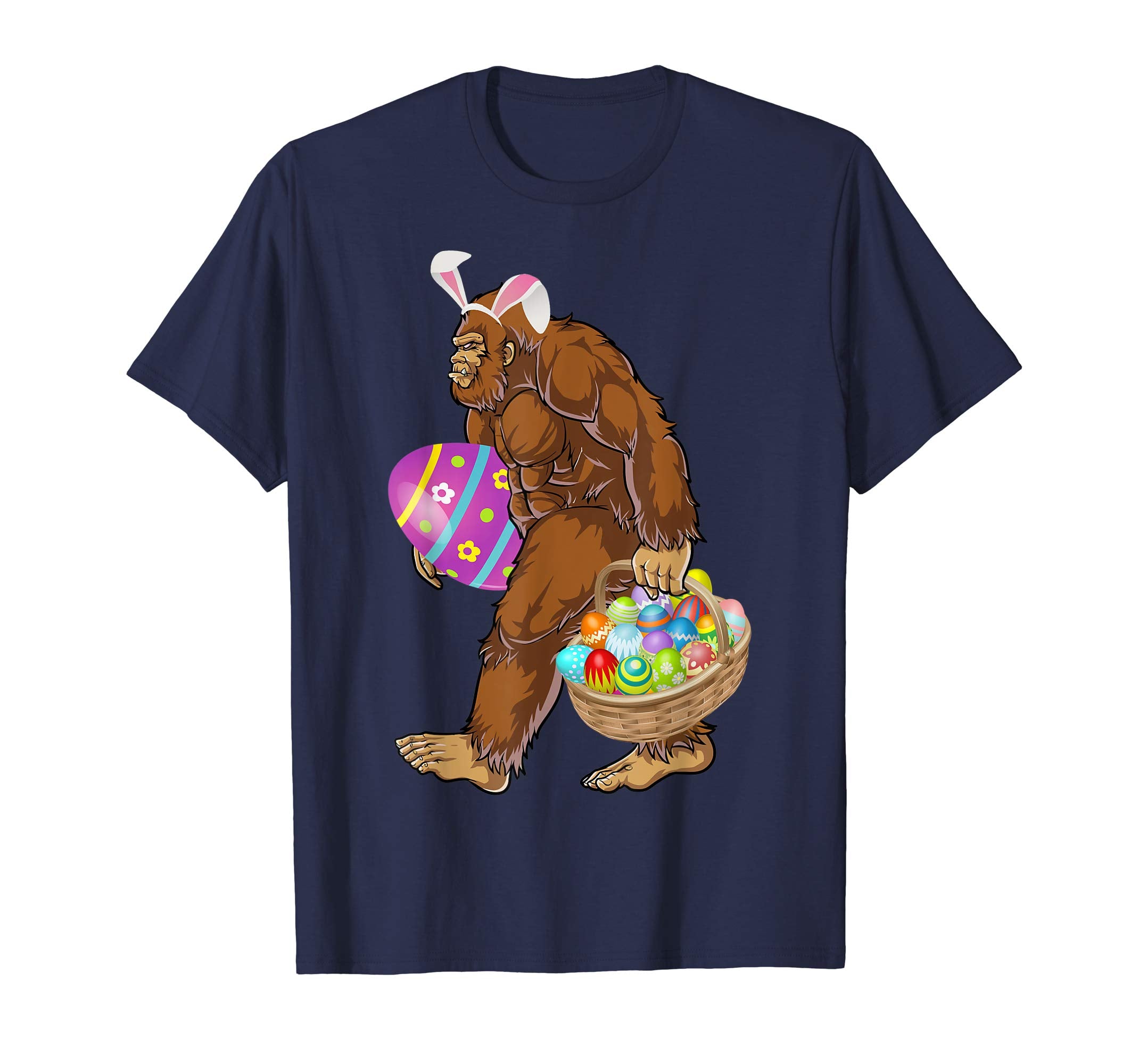 Funny Bigfoot Hunting Easter Eggs T-shirt