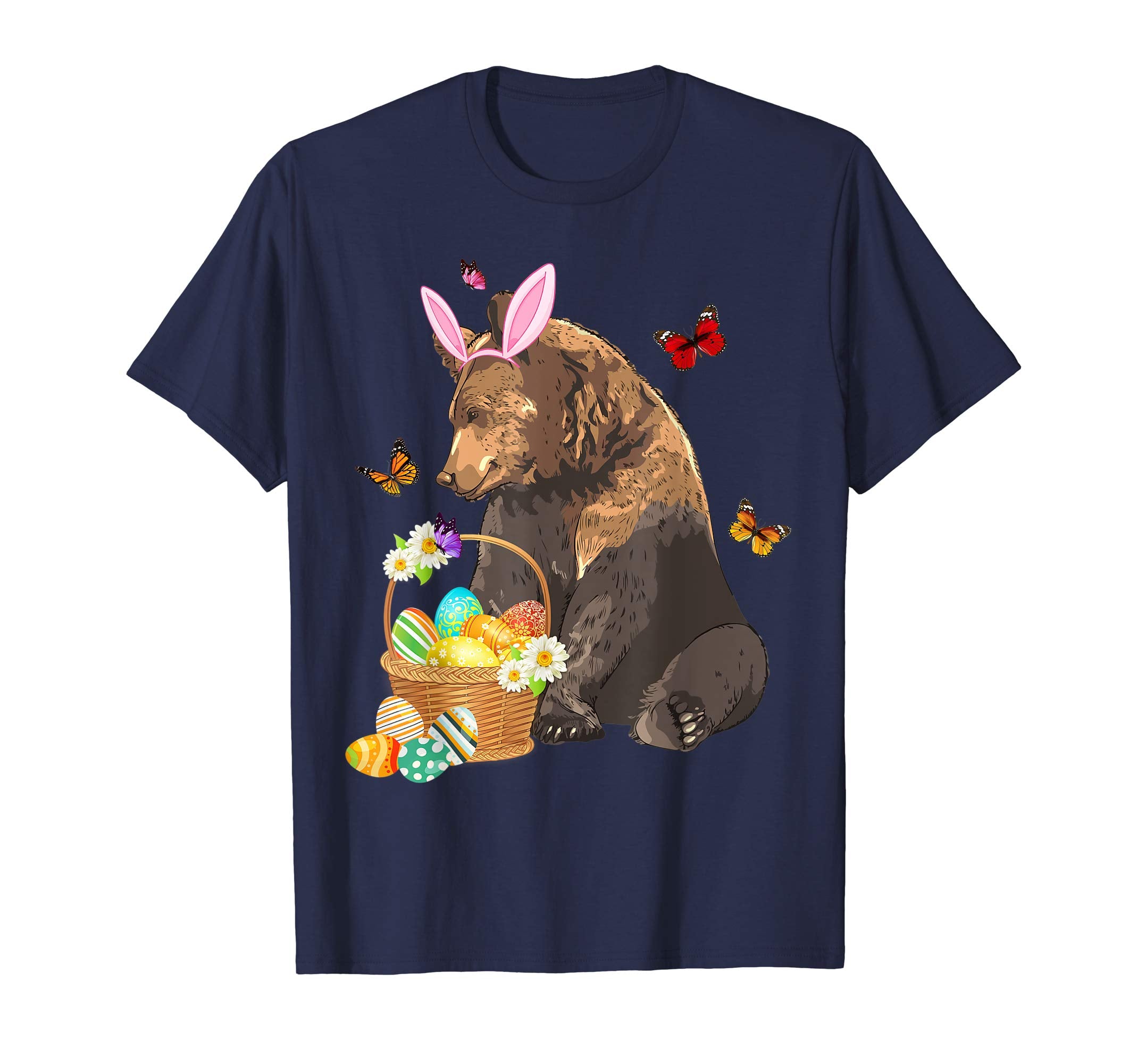 Bear Bunny Hat Rabbit Easter Eggs Shirt Happy Ea