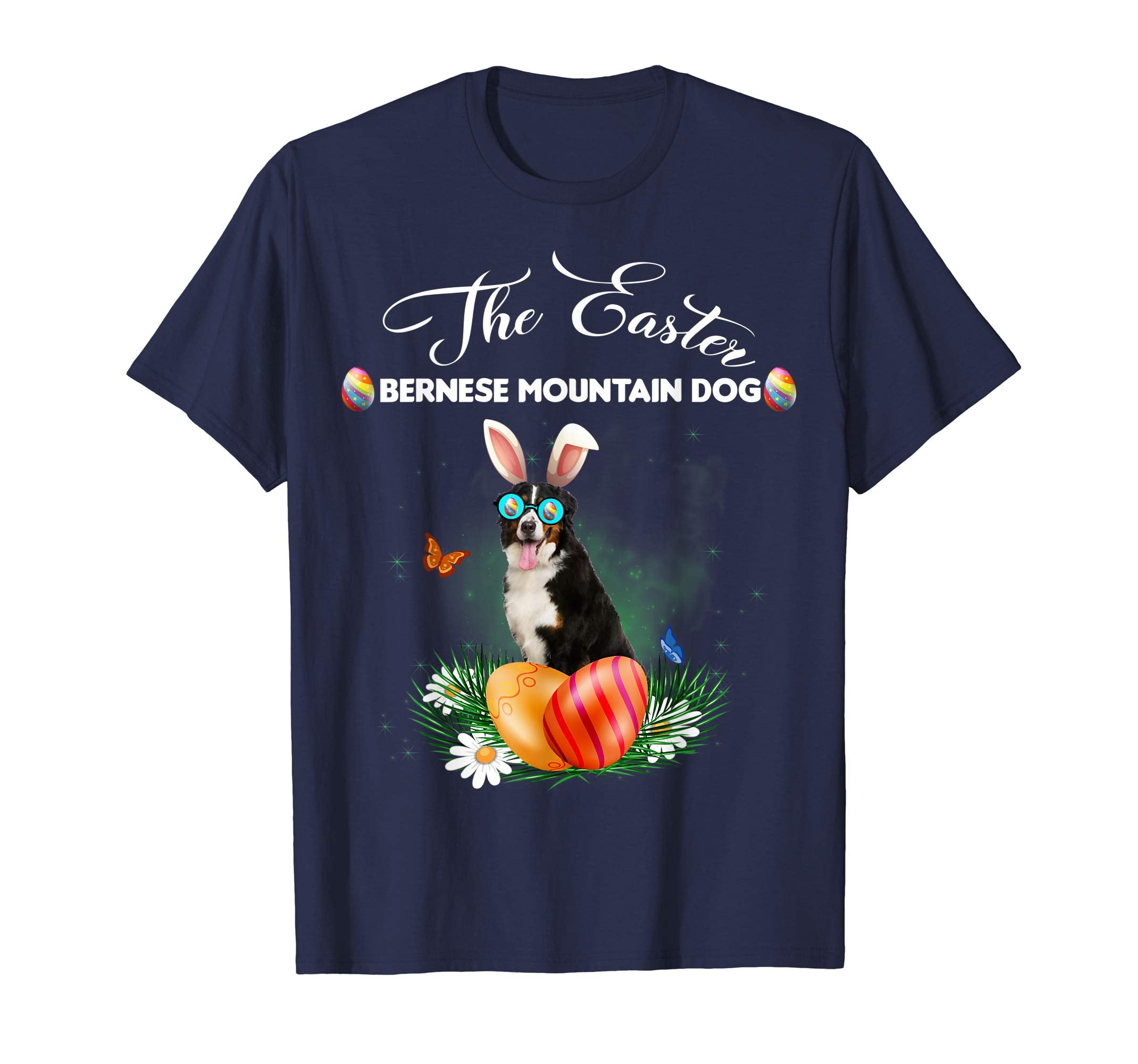 Bernese Mountain Dog Bunny Easter Day Dog Gifts T-Shirt