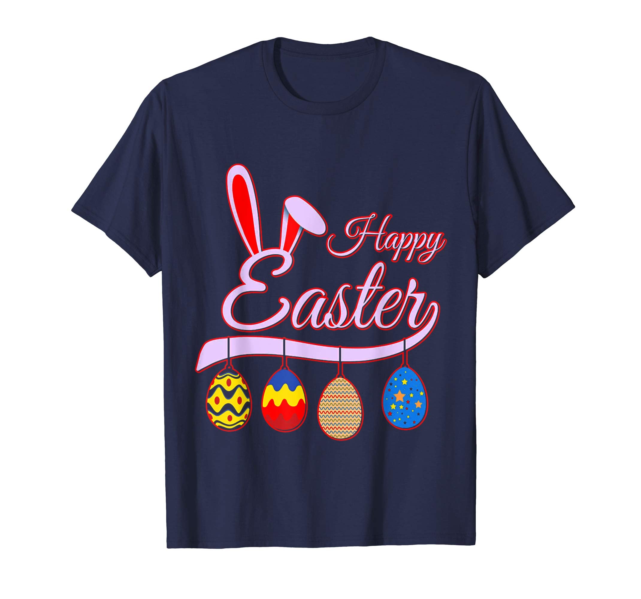 Happy Easter Bunny Tee shirt with Easter Eggs Tee
