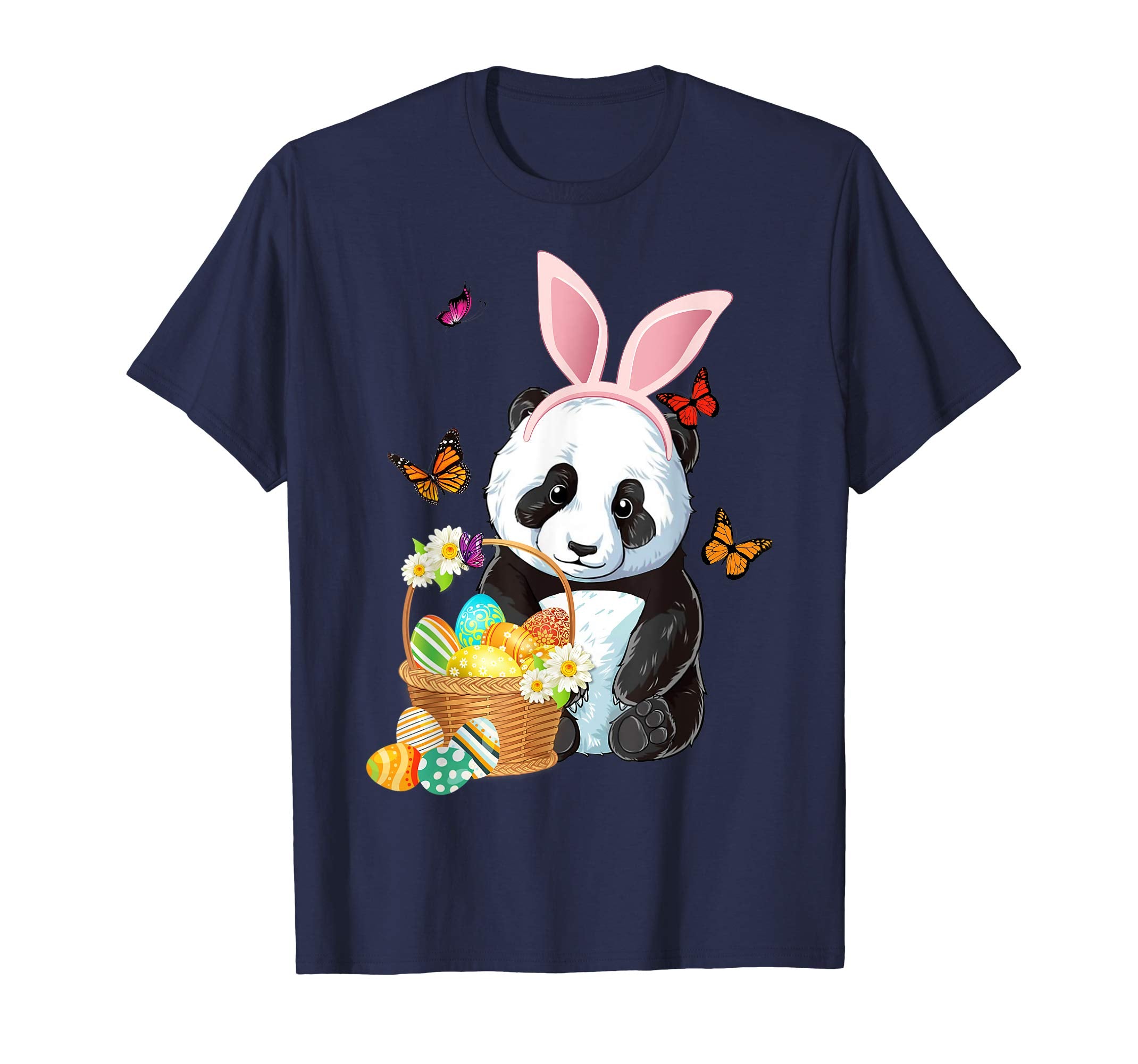 Panda Bunny Hat Rabbit Easter Eggs Shirt