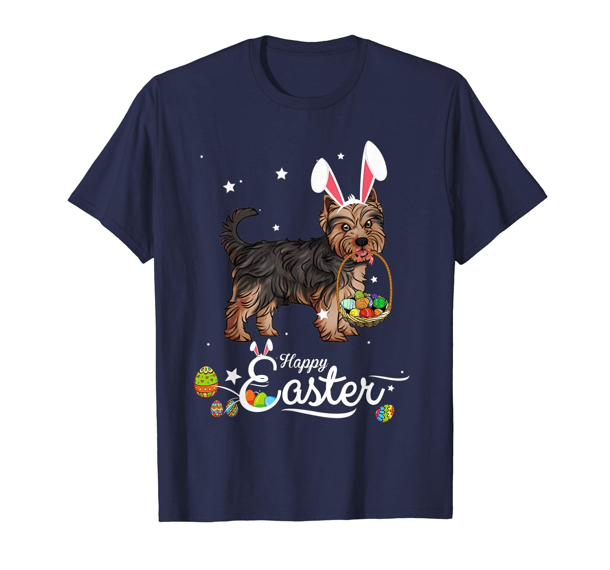 Yorkshire Terrier Dog With Bunny Hat Easter Costume T Shirt