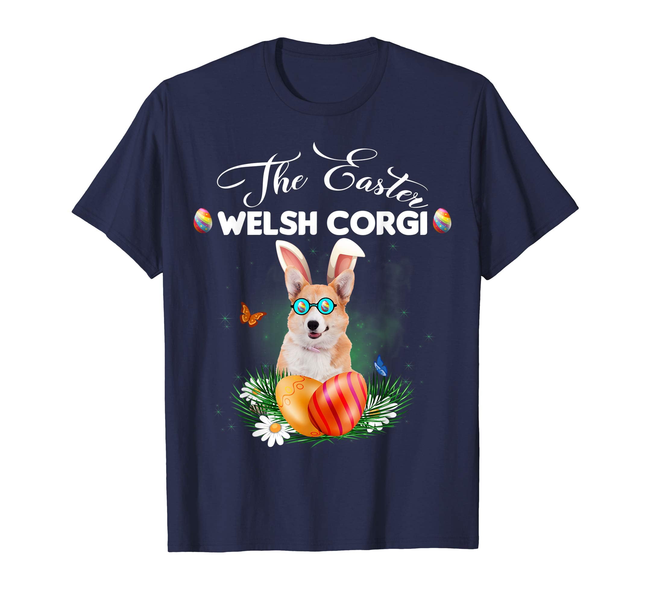 Welsh Corgi Bunny Easter Day Dog Gifts T-Shirt