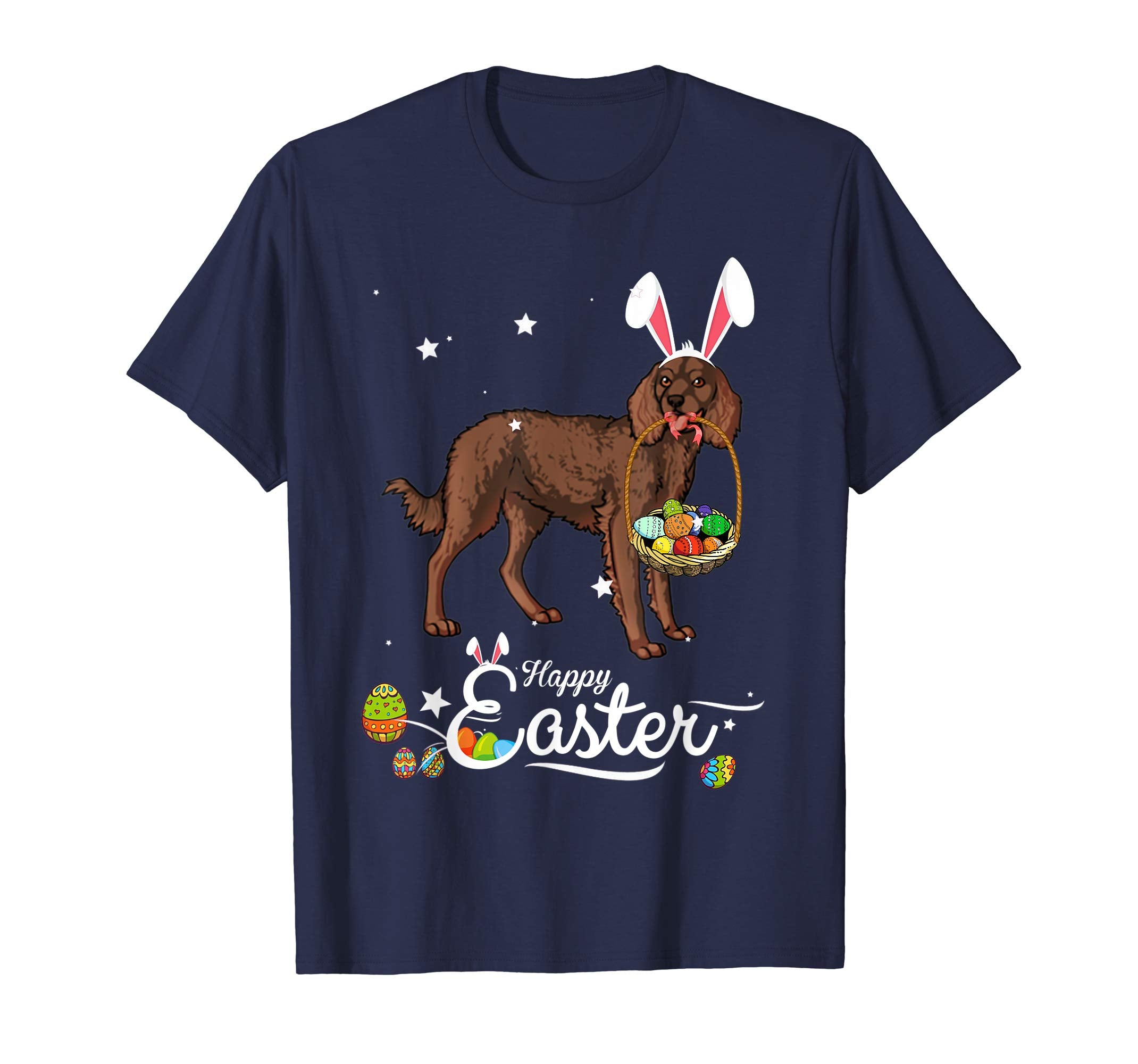 Water Spaniel Dog With Bunny Hat Easter Costume T Shirt