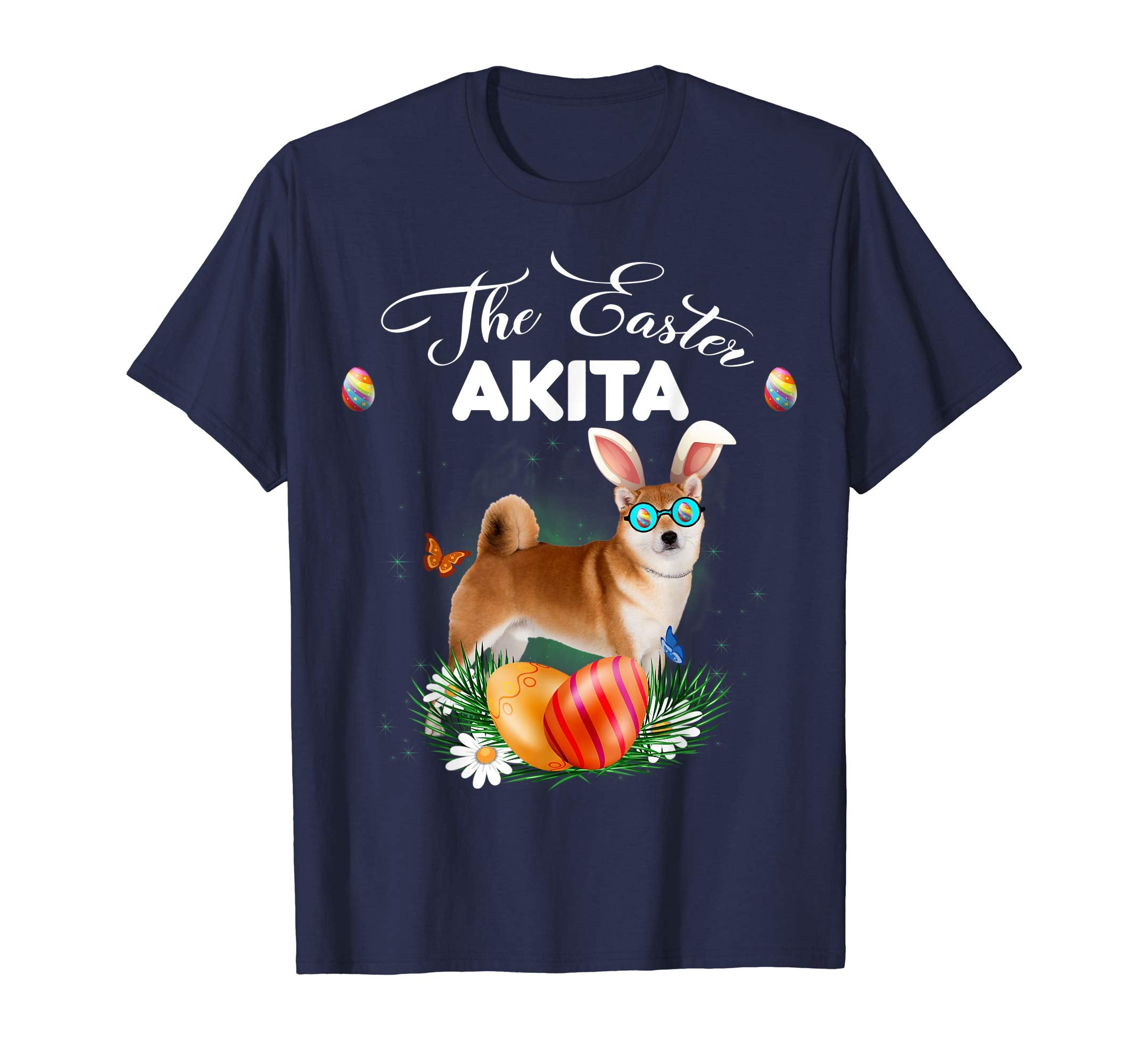 Akita Bunny Easter Day Dog Gifts T-Shirt