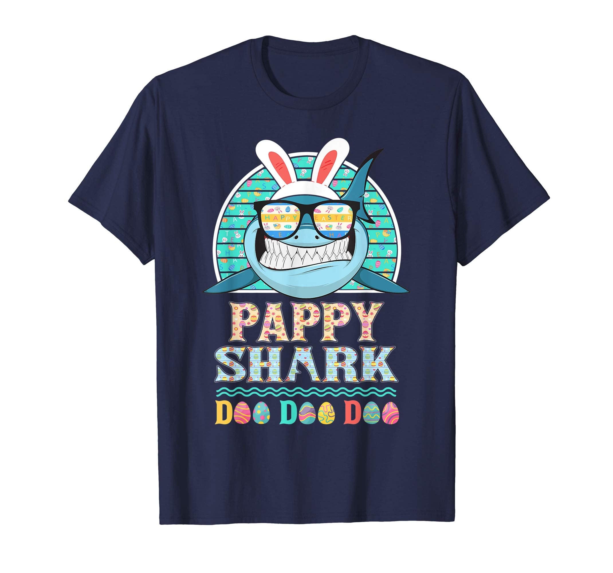Funny Pappy Shark Happy Easter Day Gift Family Shirt