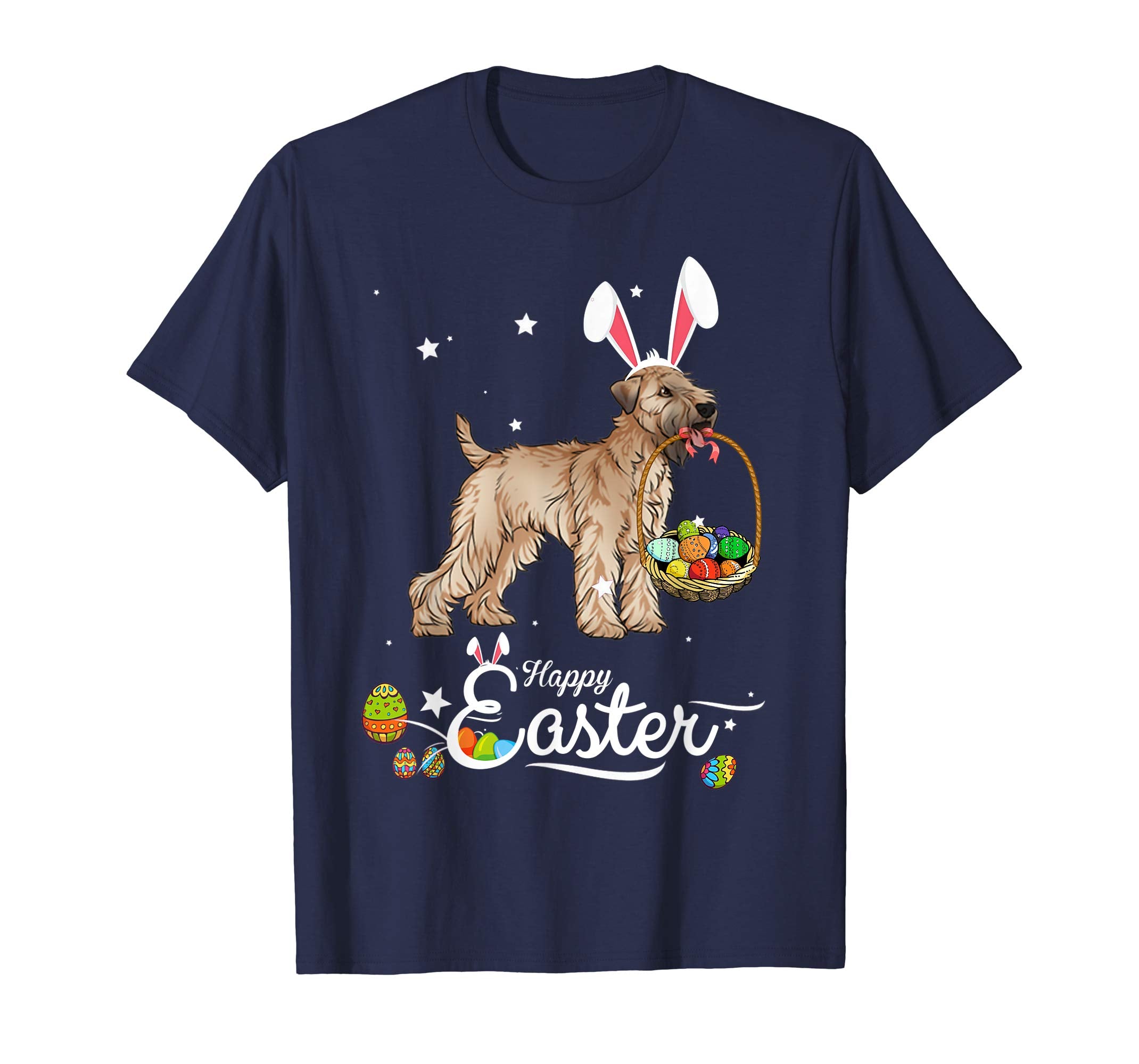 Soft Coated Wheaten Dog With Bunny Hat Easter Costume TShirt