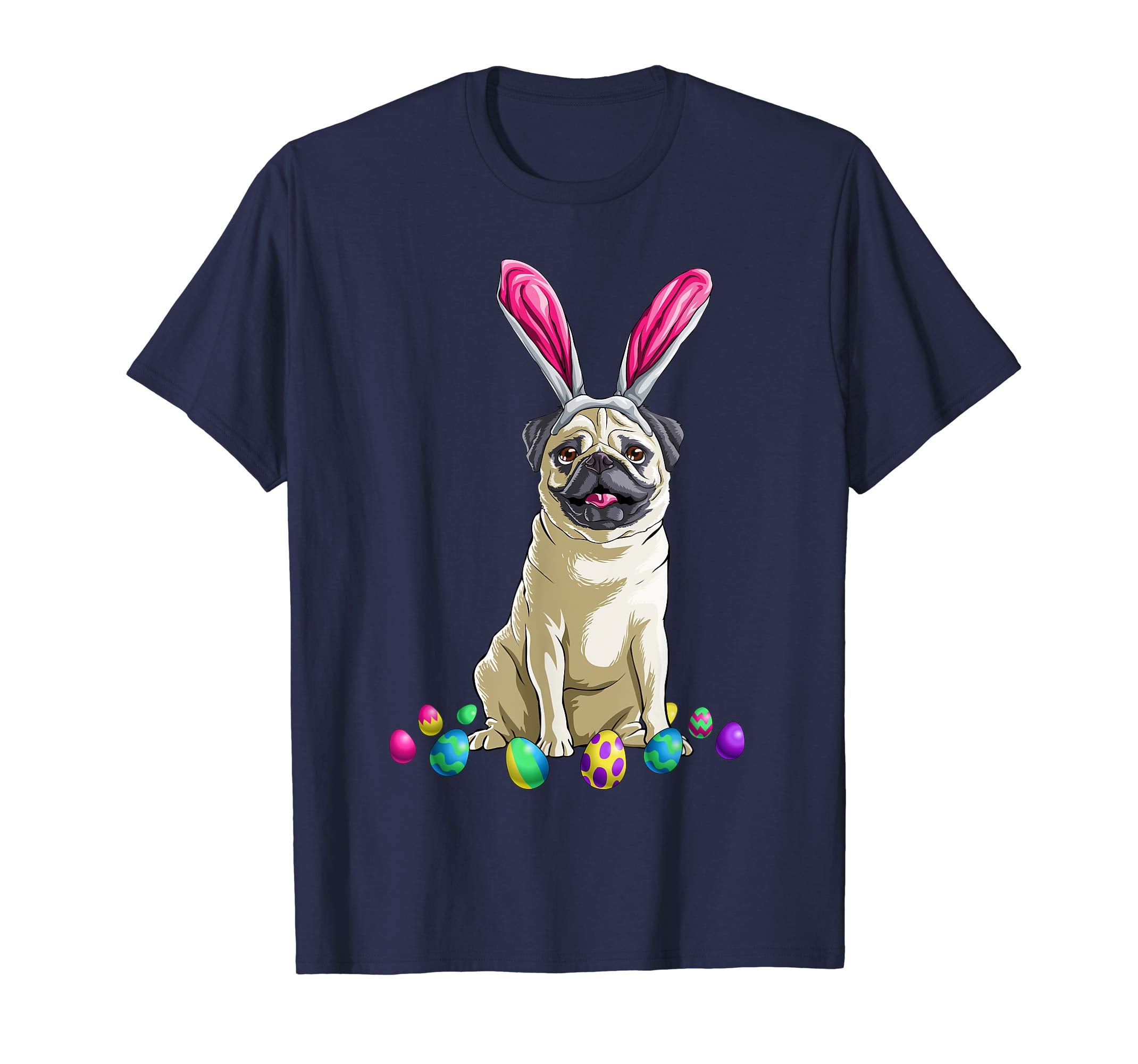 Easter Pug T Shirt Men Women Kids Bunny Basket Eggs Gift