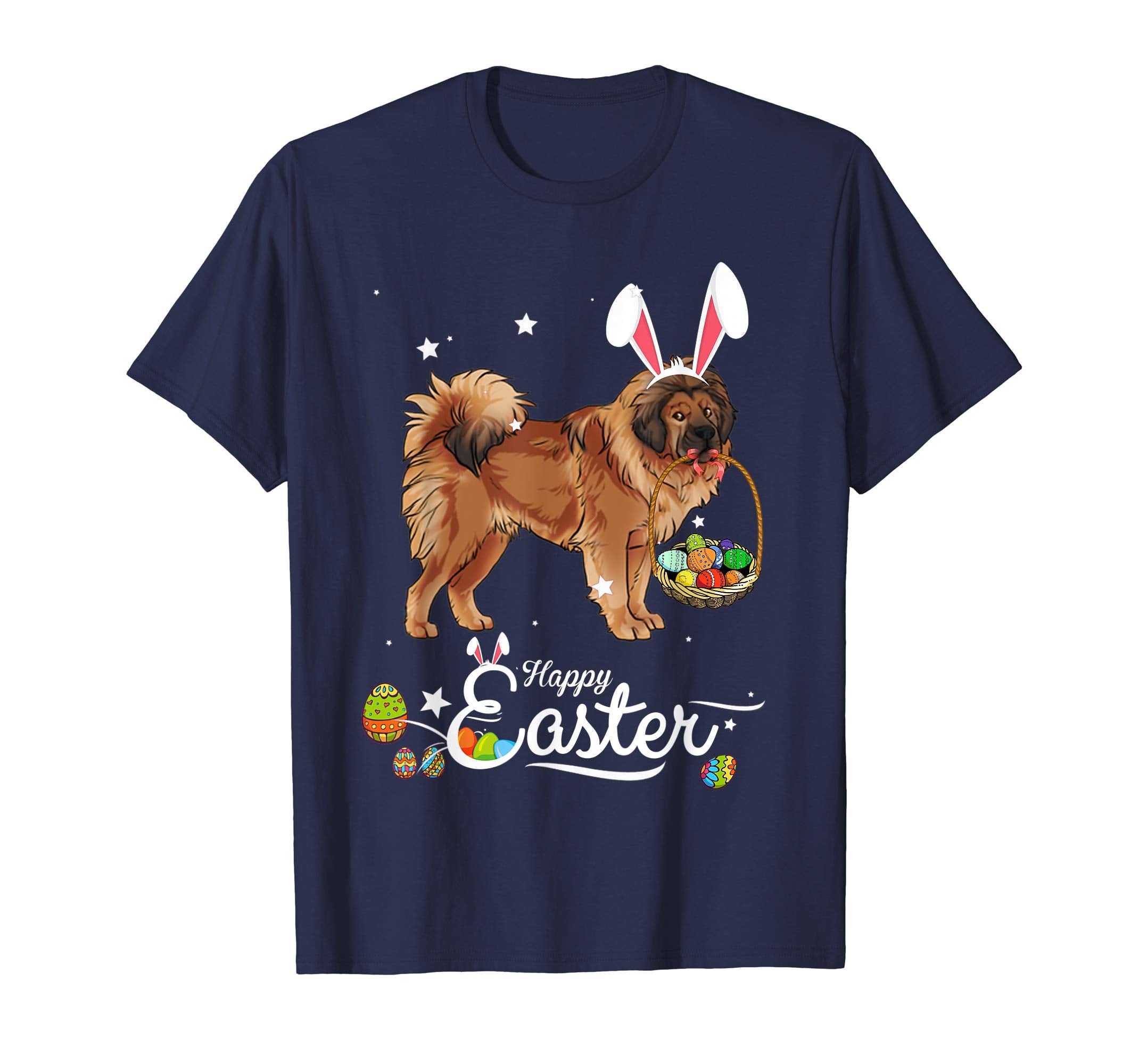 Tibetan Mastiff Dog With Bunny Hat Easter Costume T Shirt