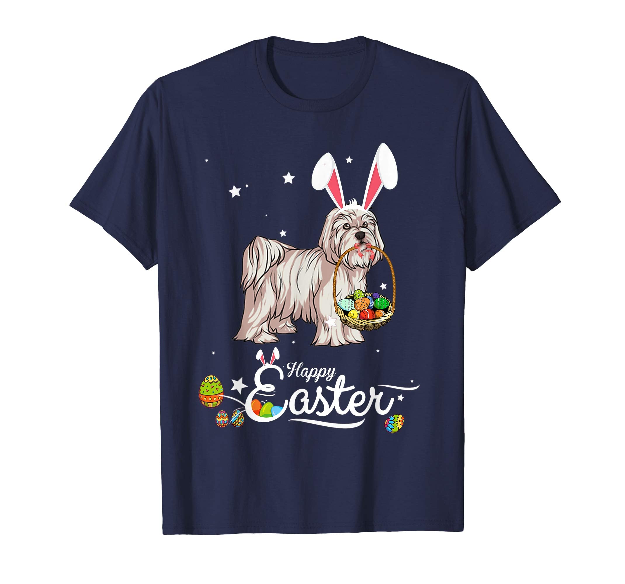 Maltese Dog With Bunny Hat Easter Costume T Shirt