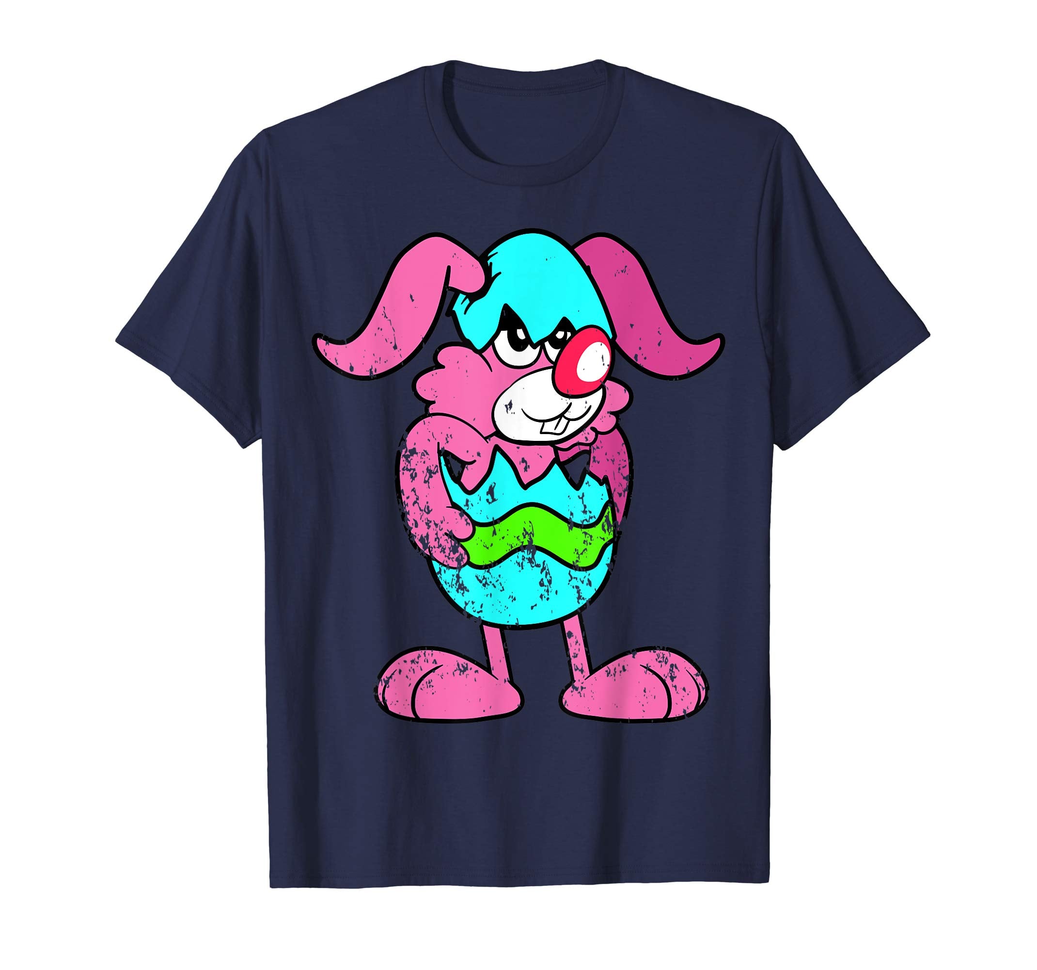 Retro Vintage Grunge Funny Cute Easter Bunny Egg Fun T-Shirt