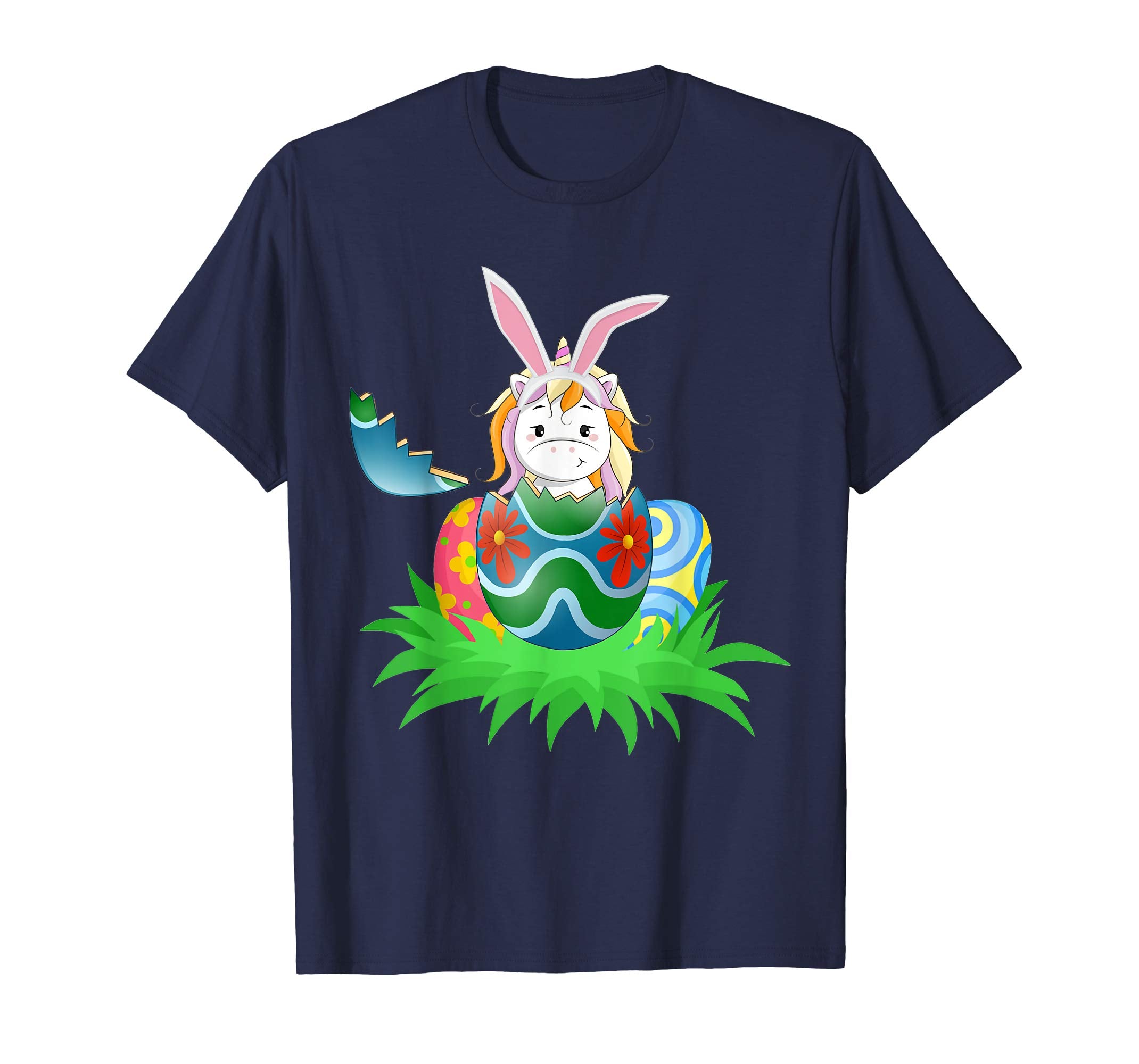 Easter Unicorn Tshirt Girl Easter Egg Hunt Bunny Ears