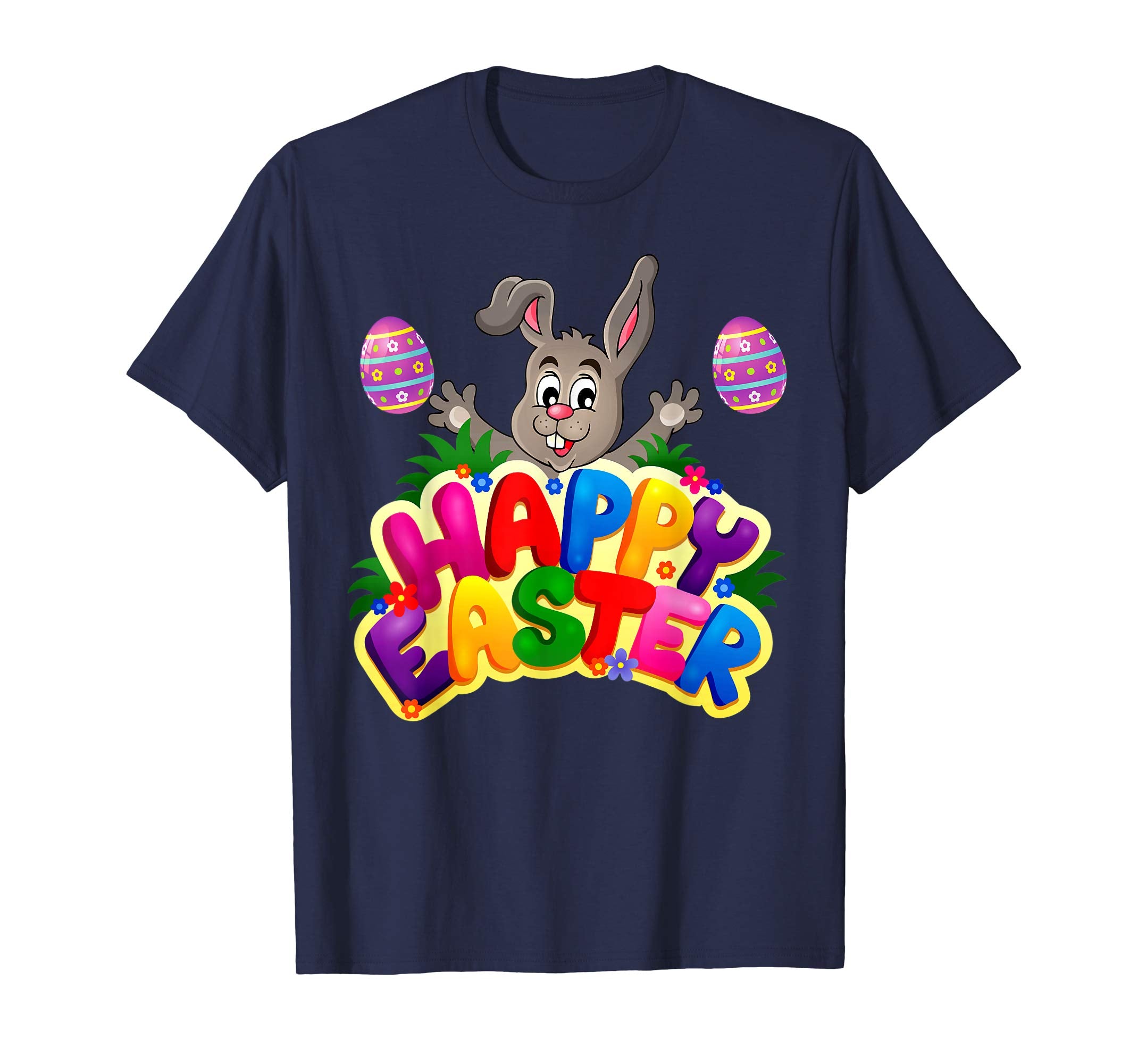 Happy Easter Shirt Bunny Hunting Girls Boys T-Shirts Gift