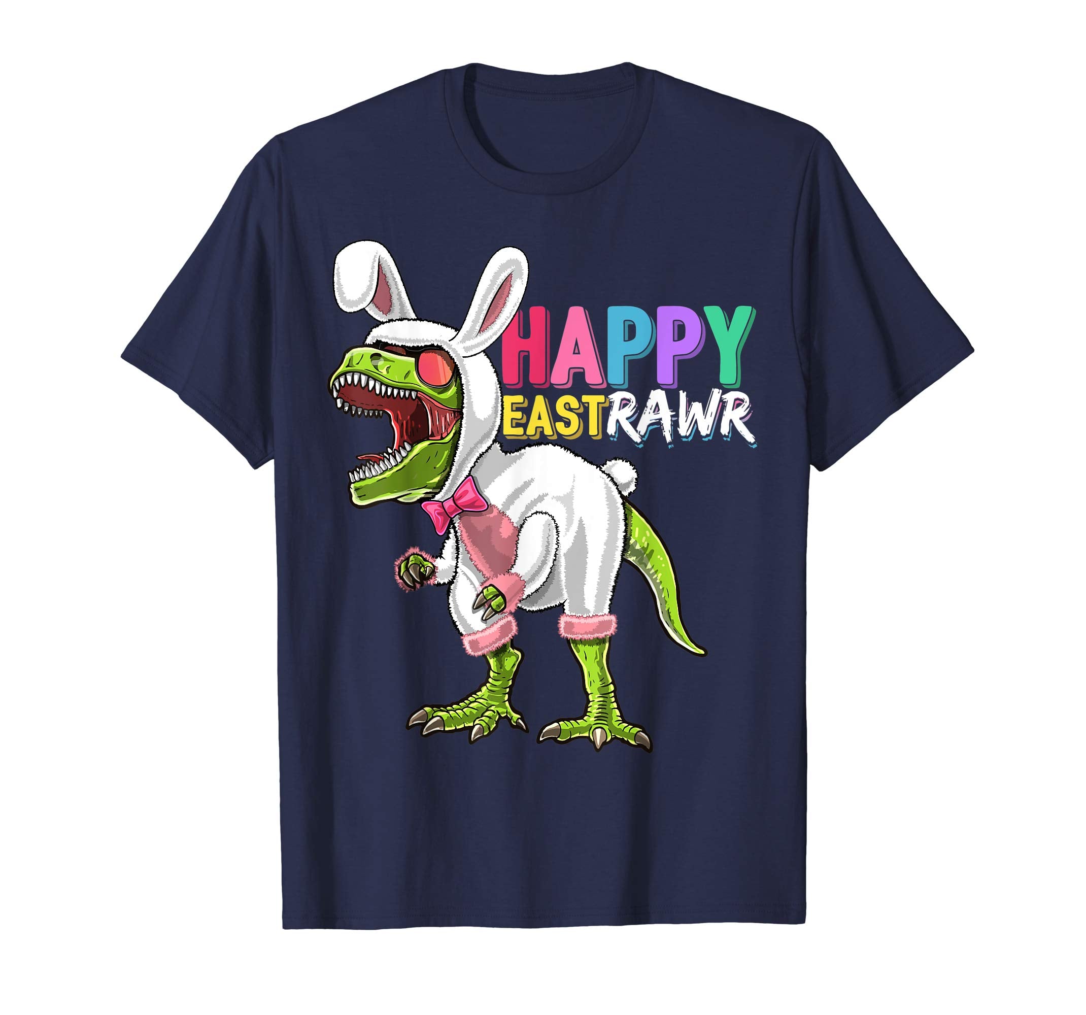 Happy Eastrawr T Rex Dinosaur Easter Bunny Costume Shirt Kid