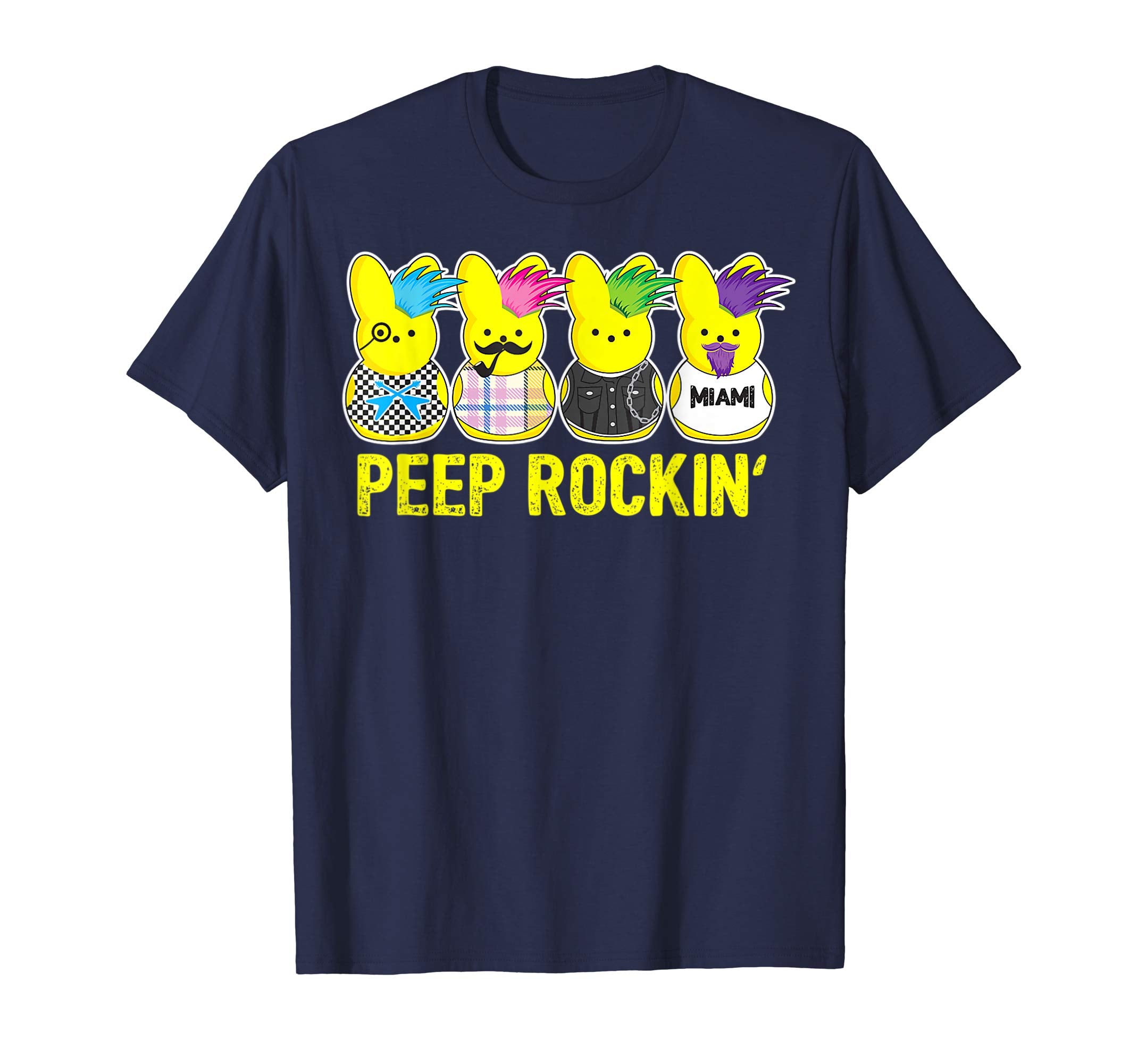 Peep Rockin Peeps shirt Easter Gift Egg Hunt Tshirt Miami