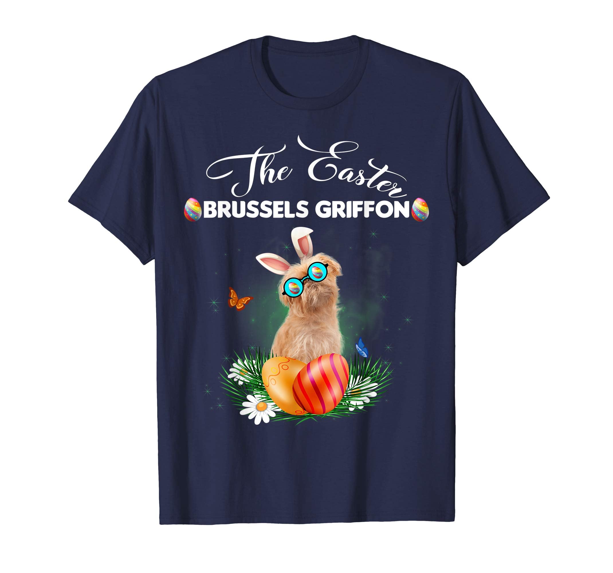 Brussels Griffon Bunny Easter Day Dog Gifts T-Shirt