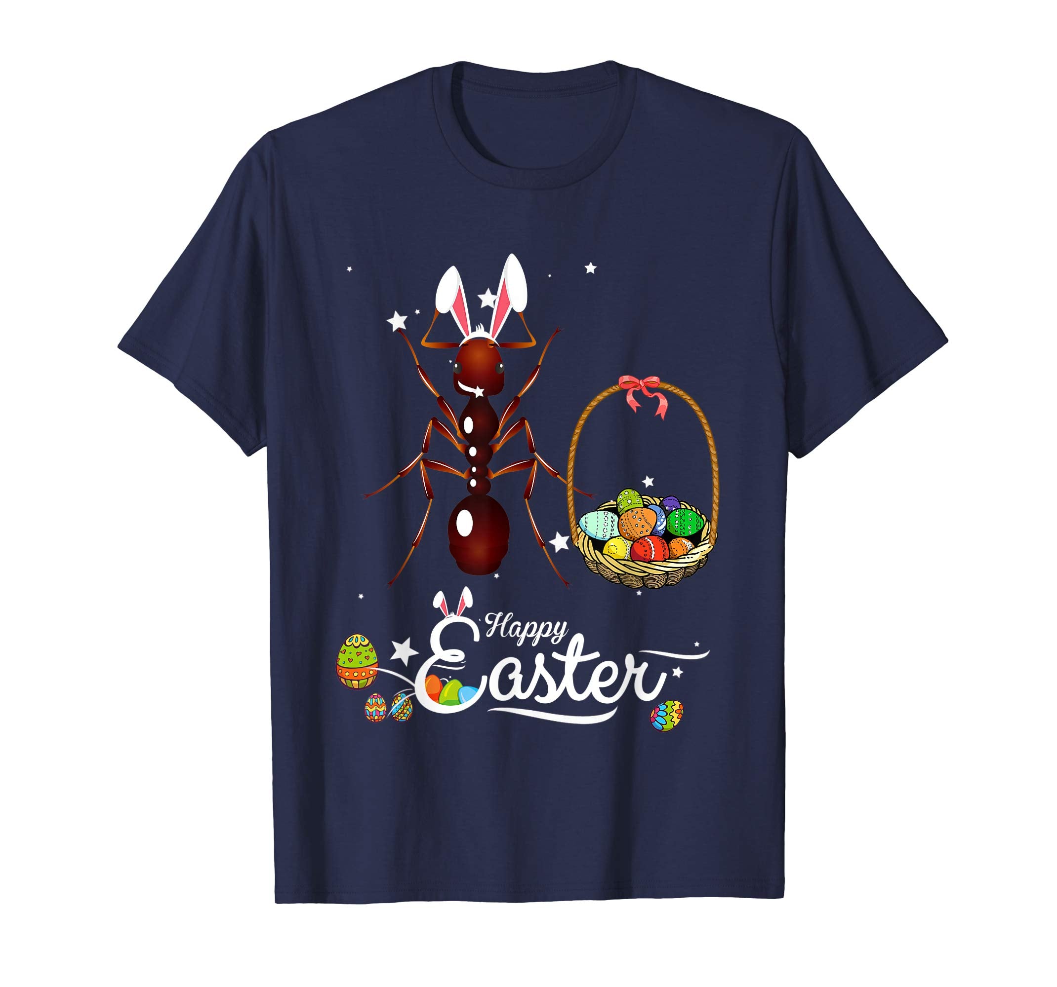 Cute Easter Ant with Bunny Ears and Eggs T Shirt