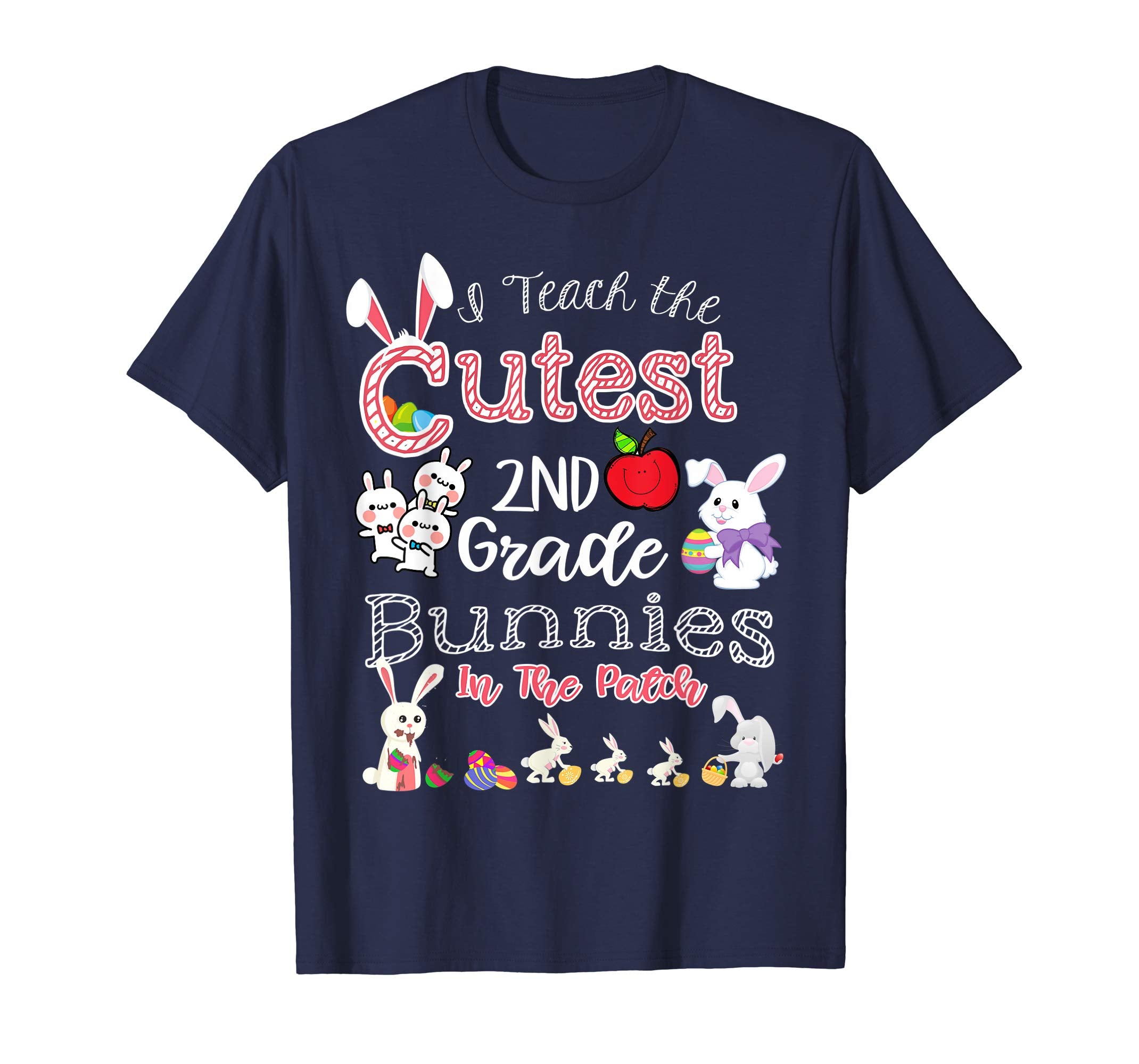 Cute Easter 2nd Grade Teacher T Shirt - Cutest Bunnies