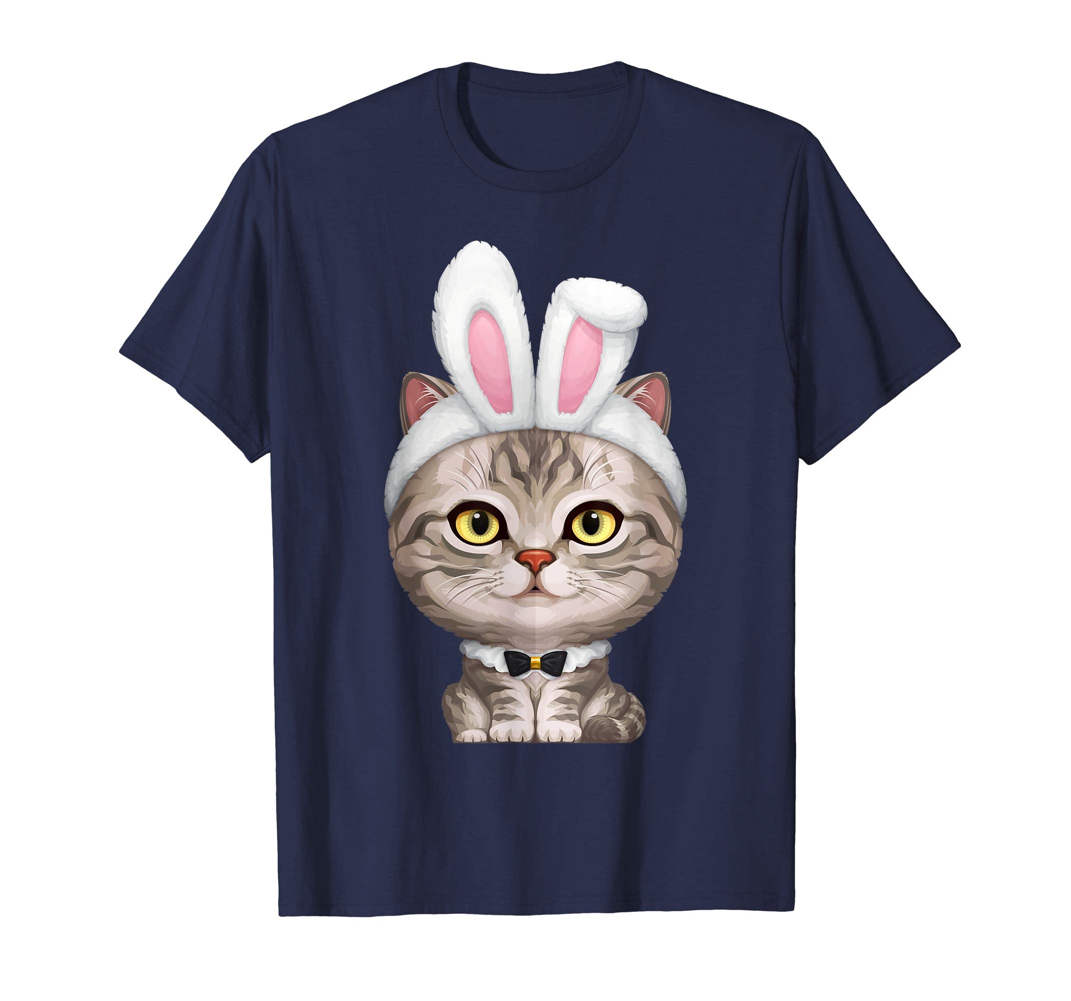 Silver Tabby Cat in the Easter Bunny Costume T-Shirt