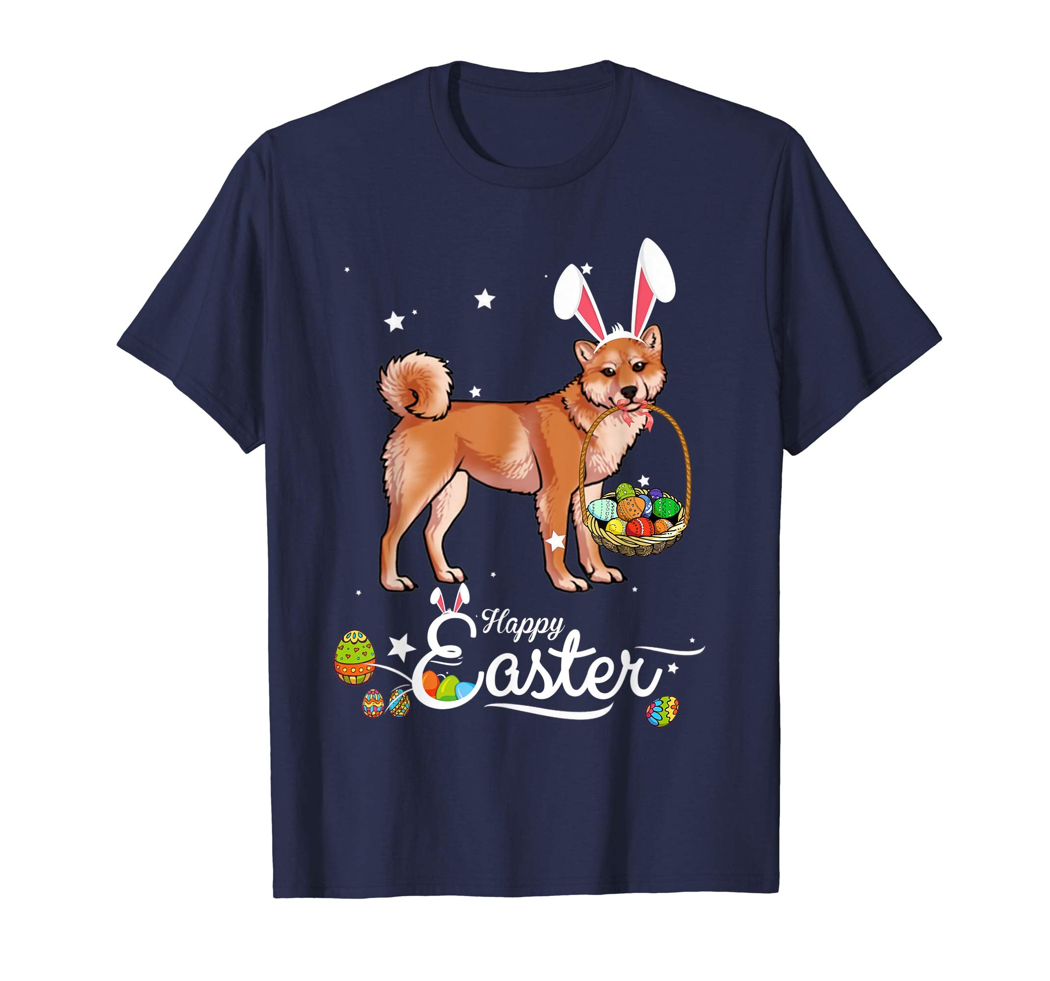 Shiba Inu Dog With Bunny Hat Easter Costume T Shirt