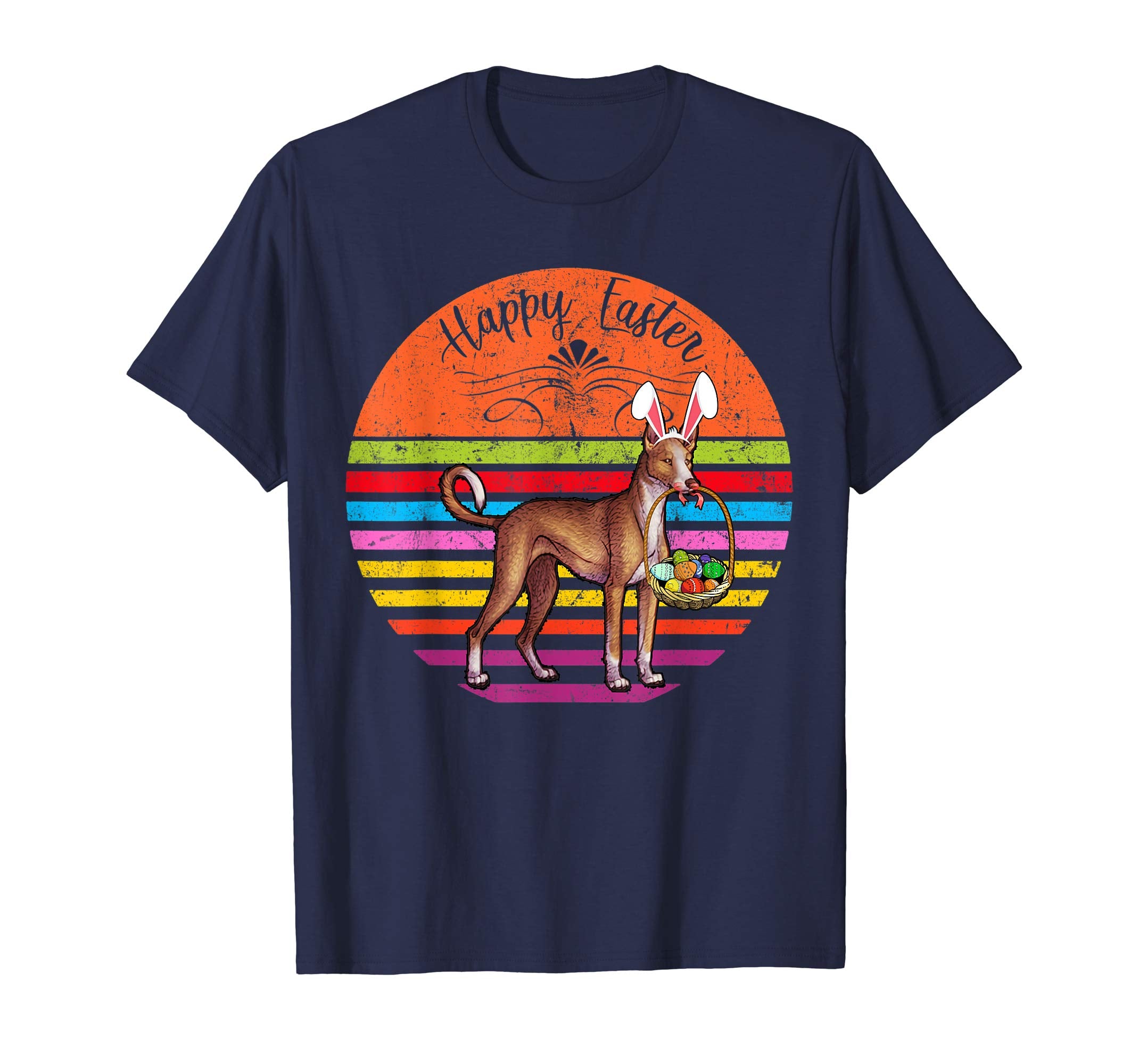 Vintage Ibizan Hound Dog Easter Eggs Basket T Shirt
