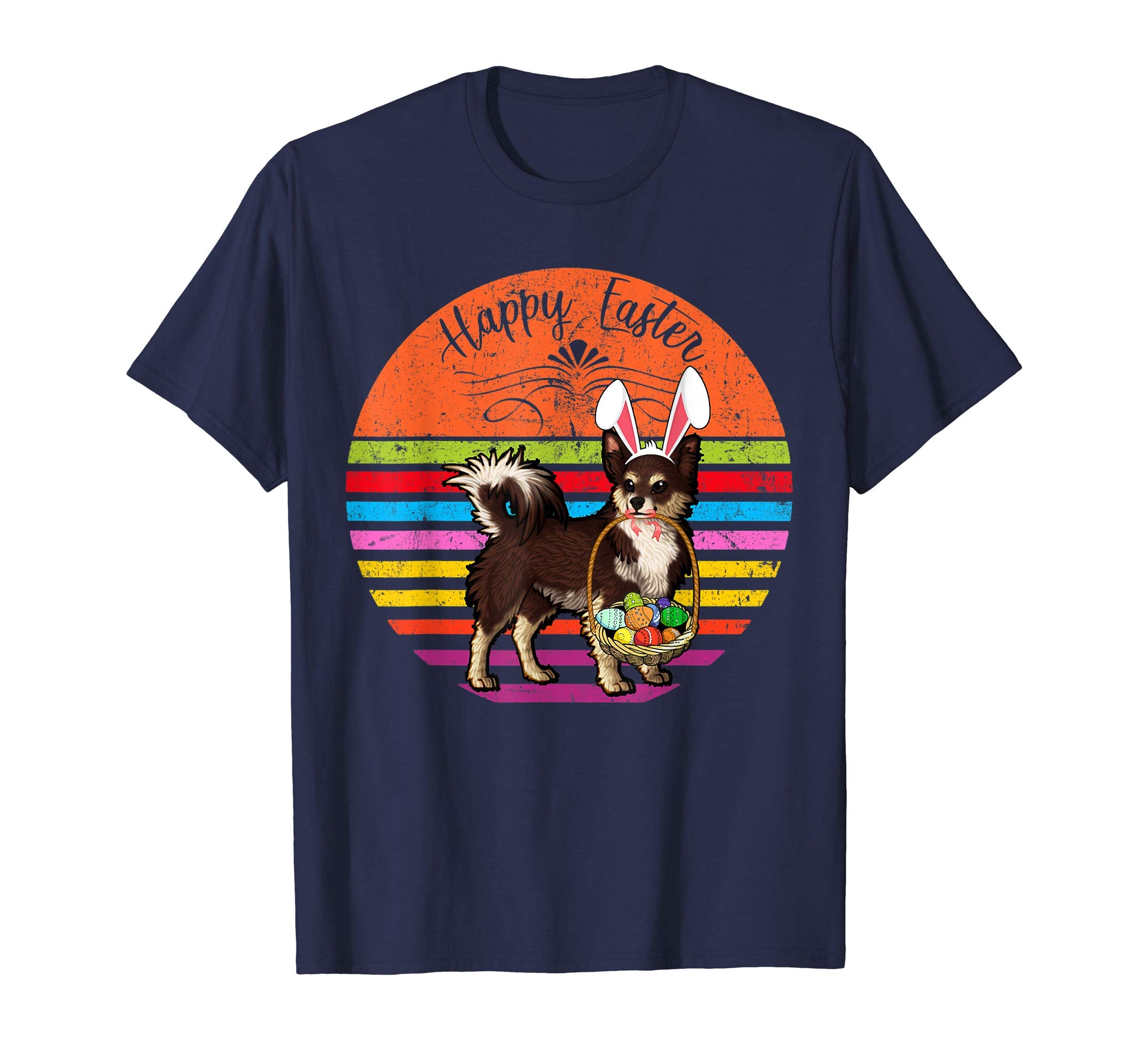 Vintage Chihuahua Dog Easter Eggs Basket T Shirt
