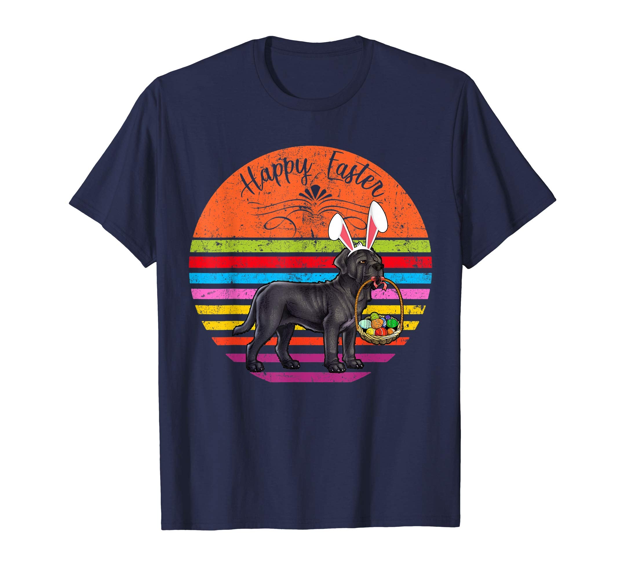 Vintage Neapolitan Mastiff Dog Easter Eggs Basket T Shirt