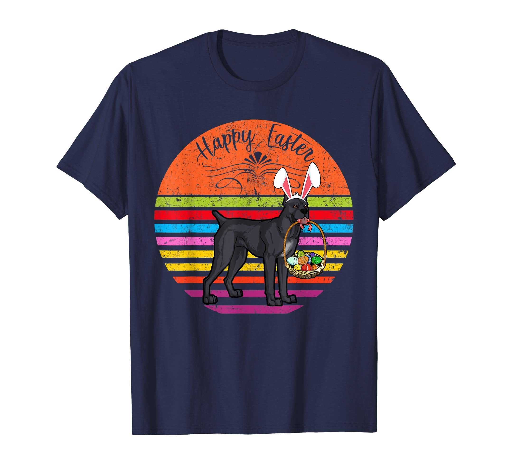 Cute Cane Corso Mastiff Dog With Bunny Hat Easter Eggs Shirt