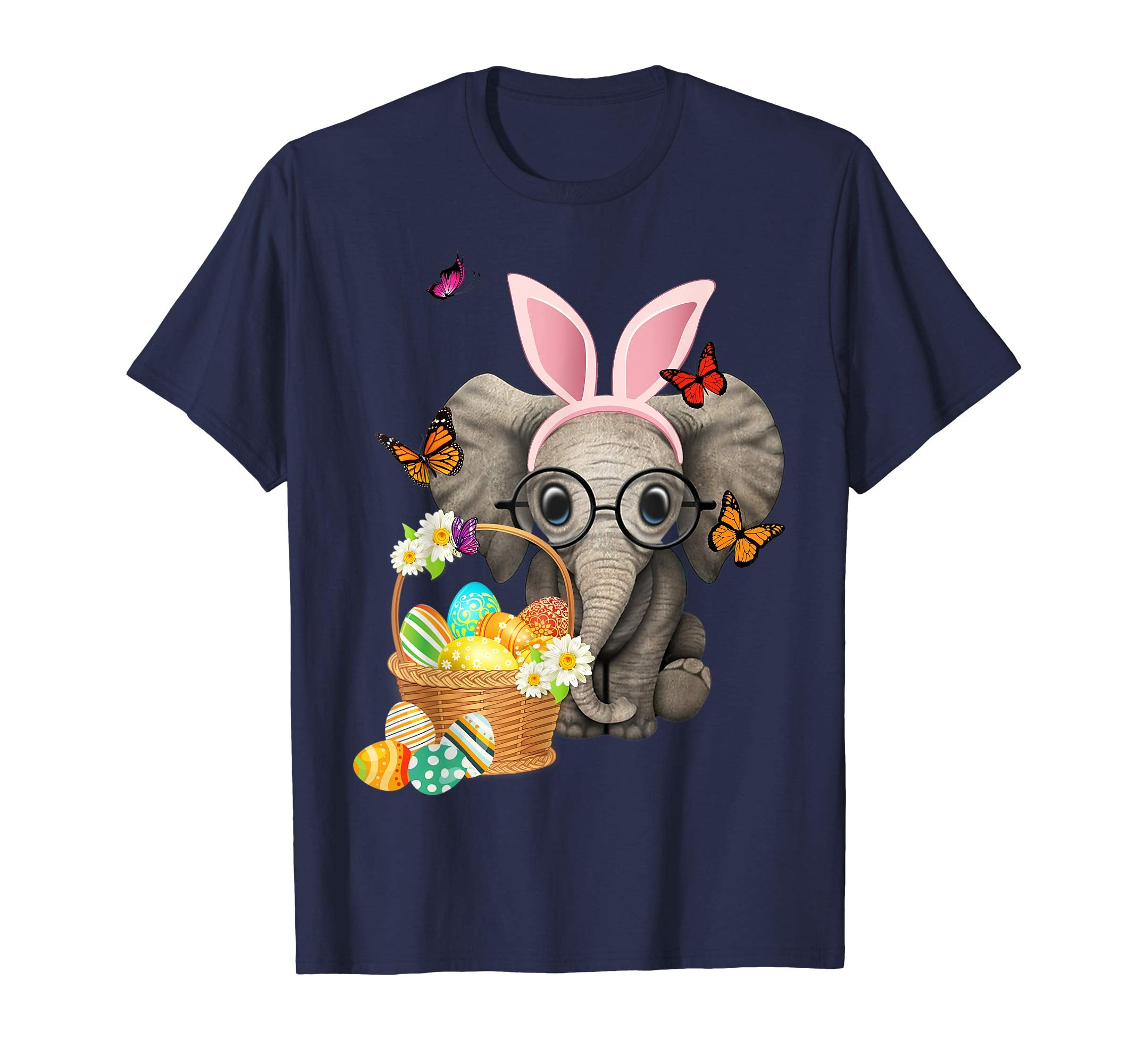 Funny Elephant Bunny Hat Rabbit Easter Eggs Shirt