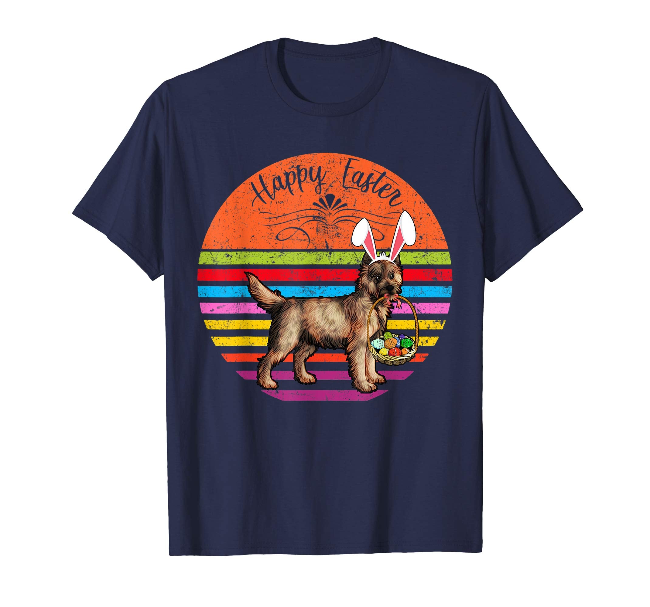 Vintage Cairn Terrier Dog Easter Eggs Basket T Shirt