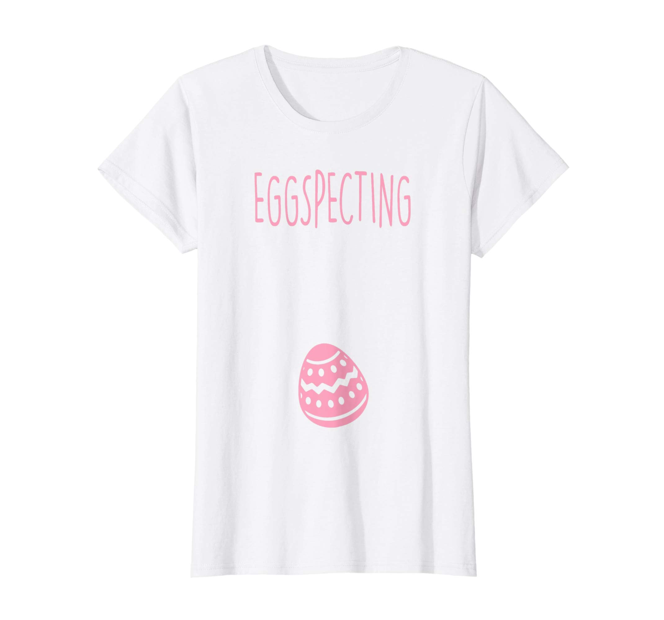 Woman's Easter Eggspecting Funny Pregnancy Announce T-Shirt