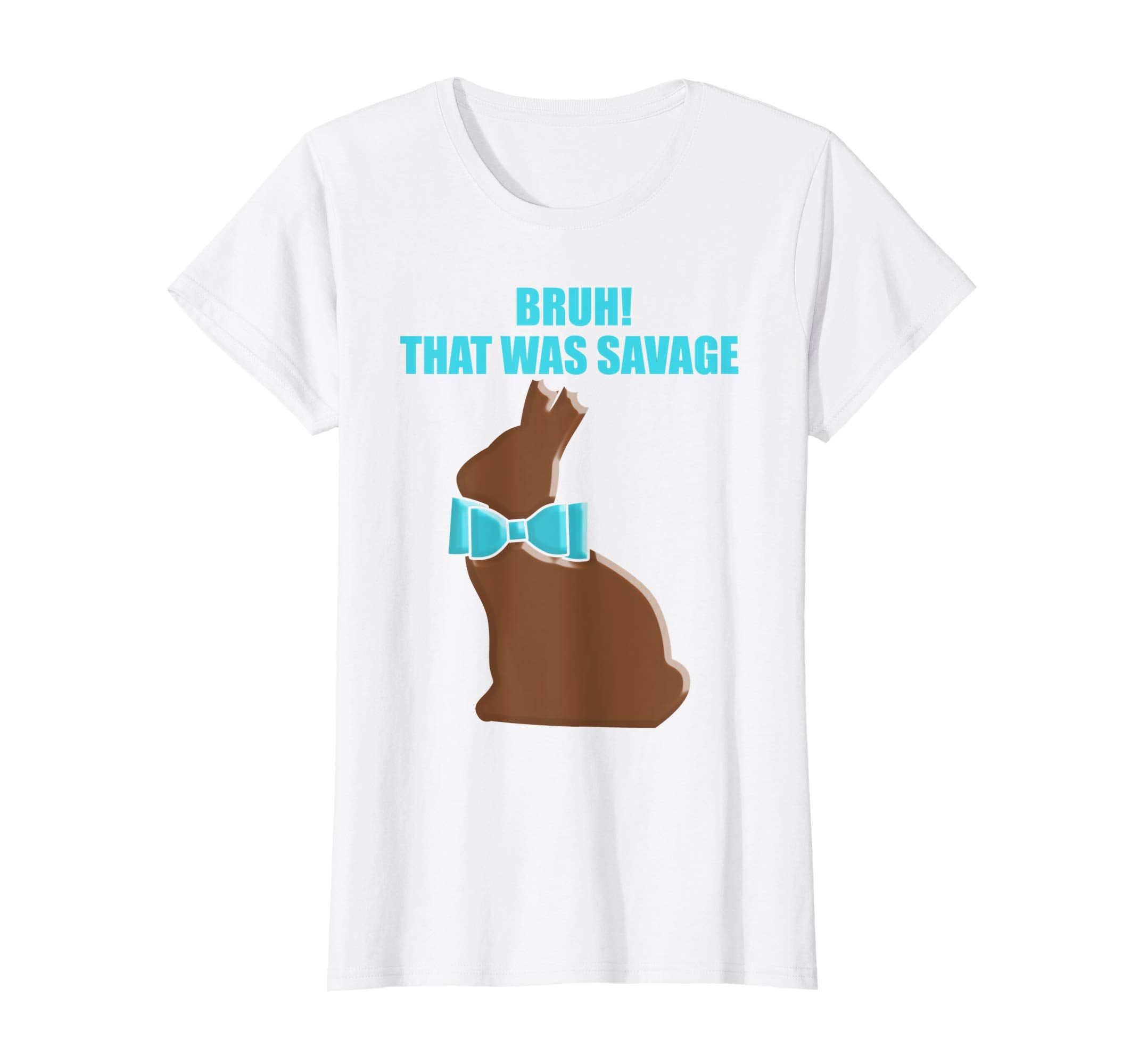 Bruh Funny Easter Meme TShirt Chocolate Easter Bunny Savage