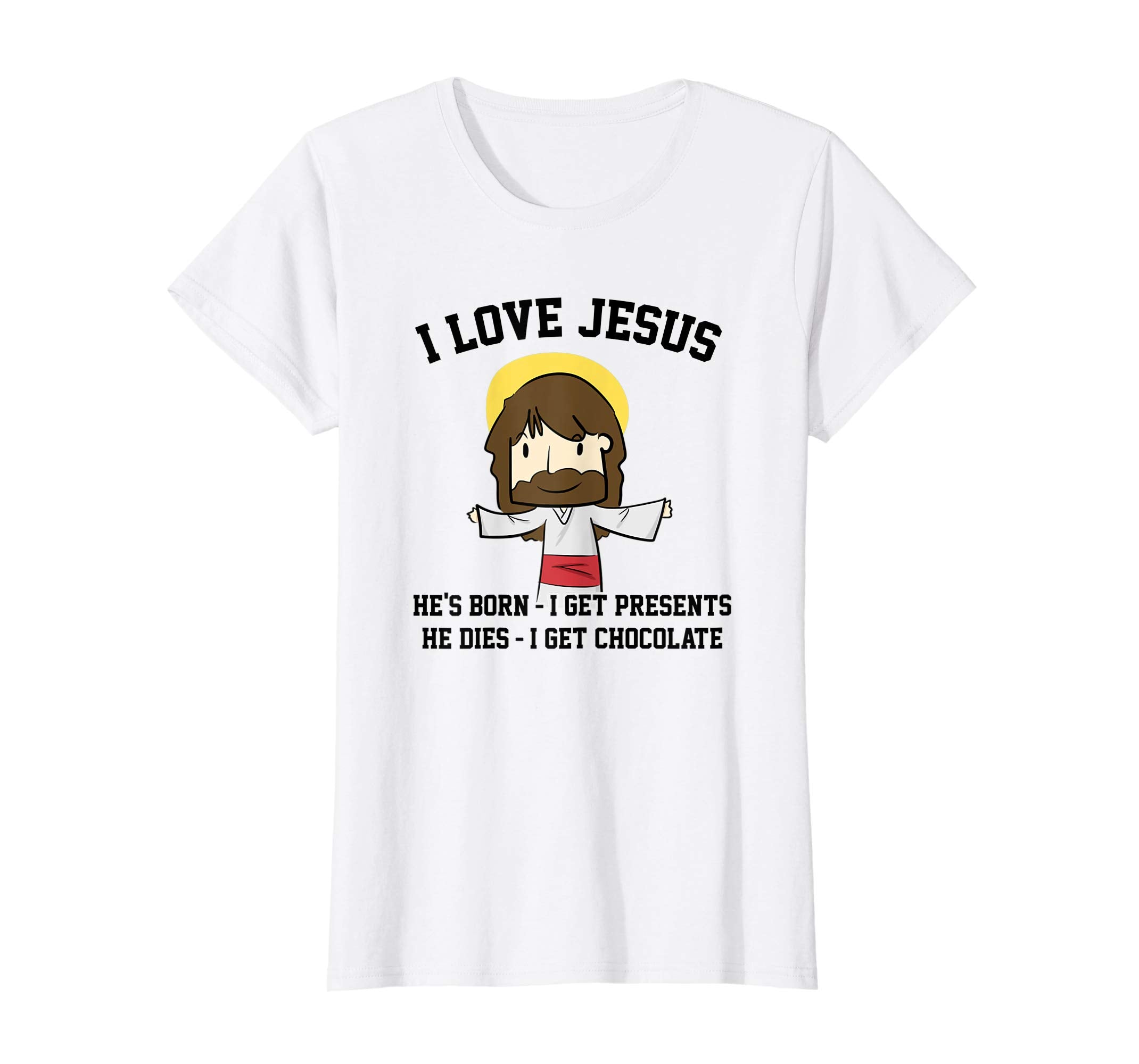 I Love Jesus T Shirt Presents and Chocolate Easter Shirt