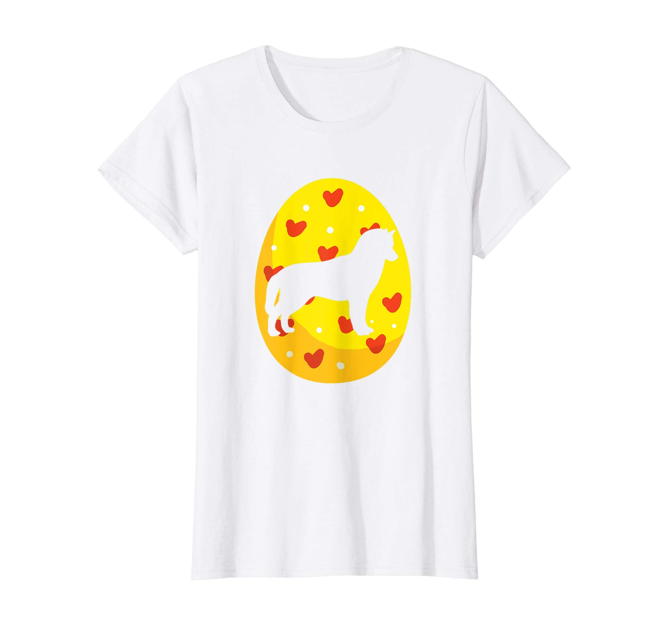 Siberian Husky Easter Eggs Bunny T-Shirt Dog Easter Gift