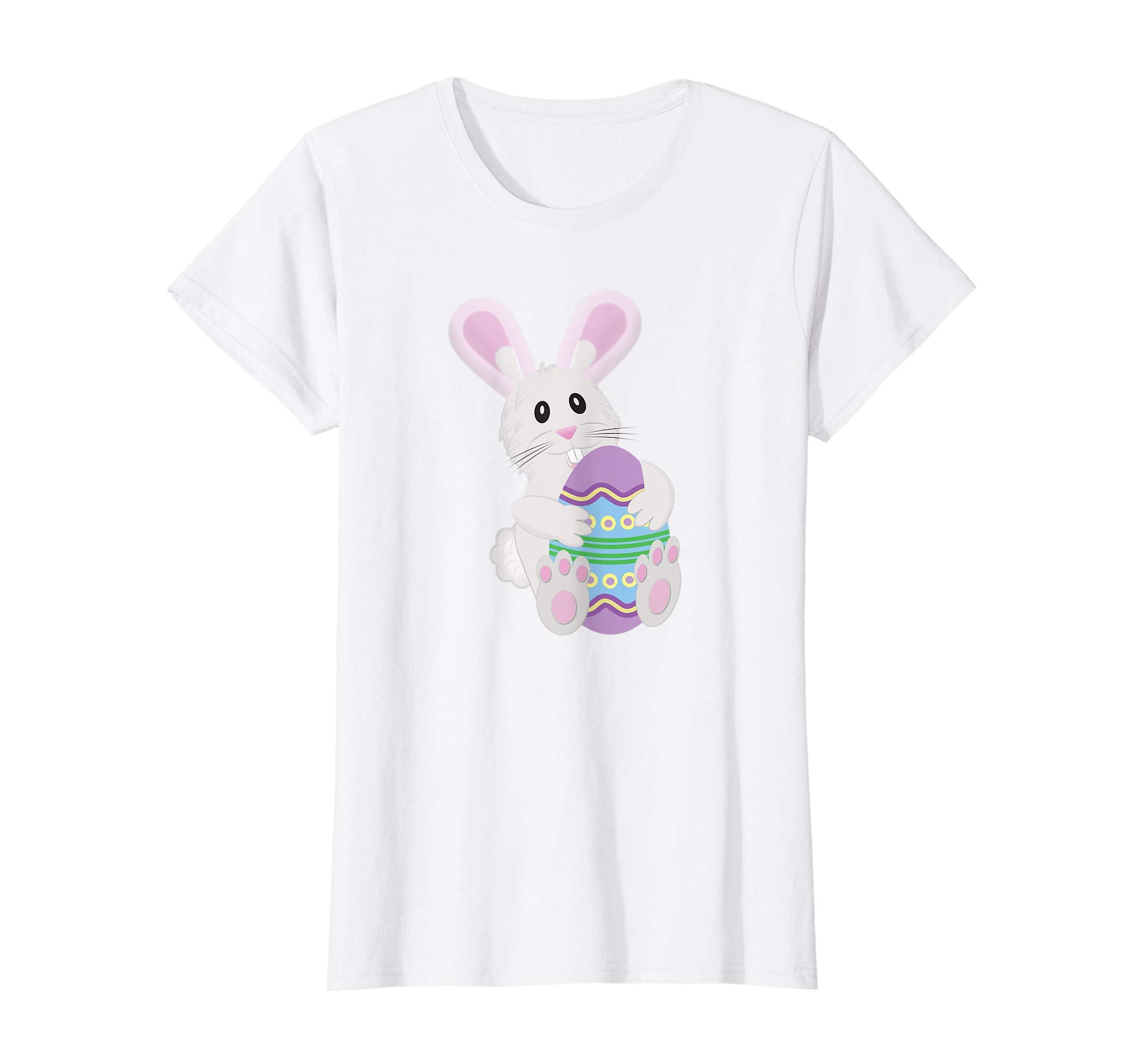 Cute Easter Bunny Hugging Beautiful Easter Egg T Shirt