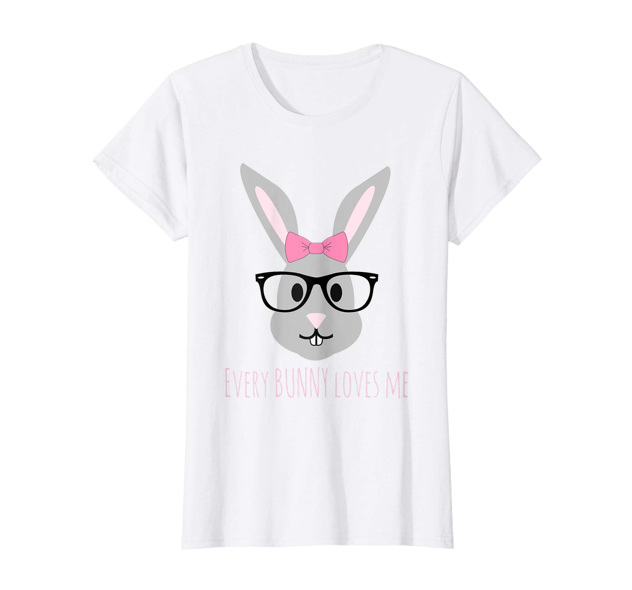 Happy Easter T-Shirt Cute Girl Bunny with Glasses TShirt