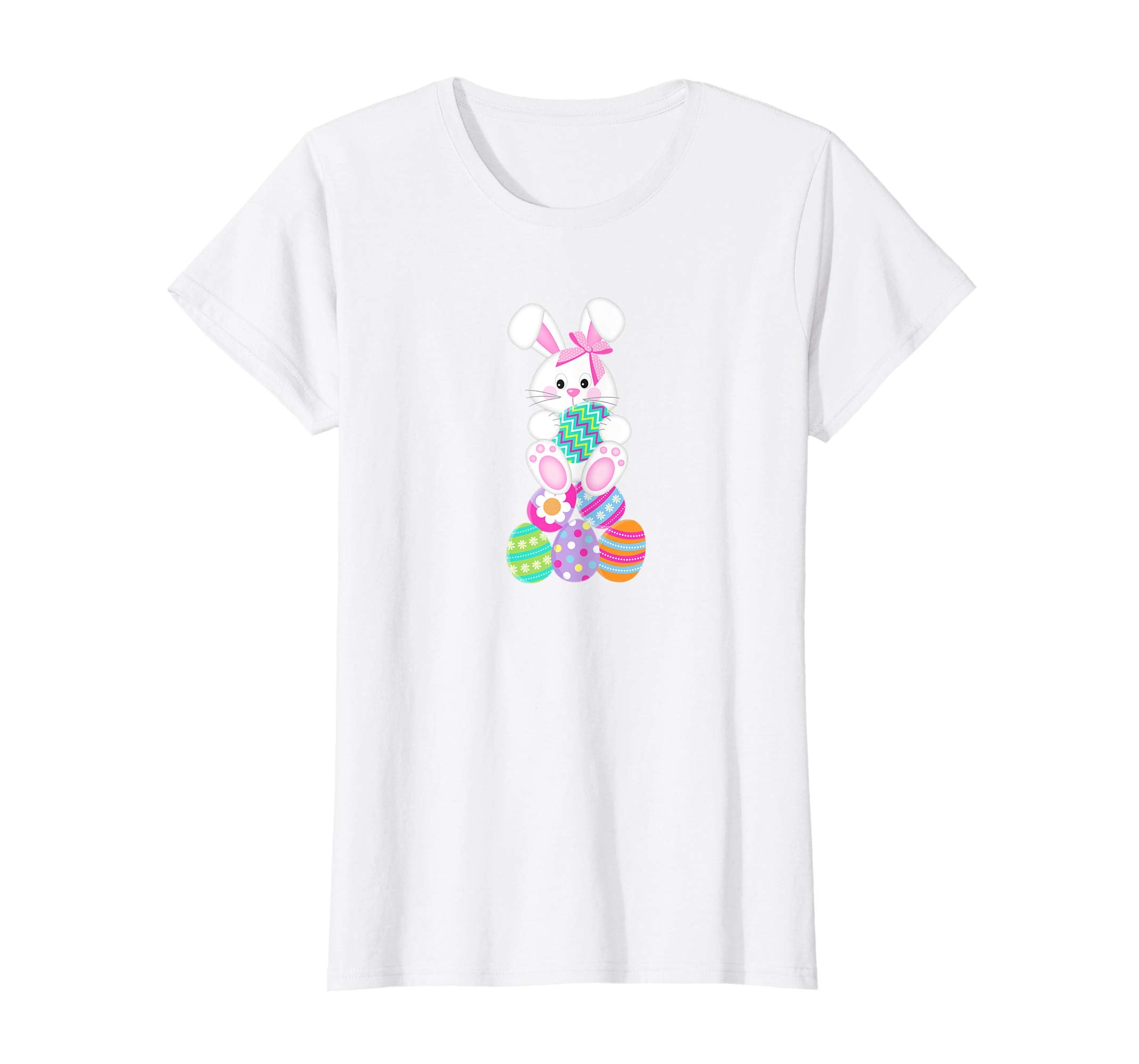 Cute Easter T-Shirt with Bunny and Easter Eggs