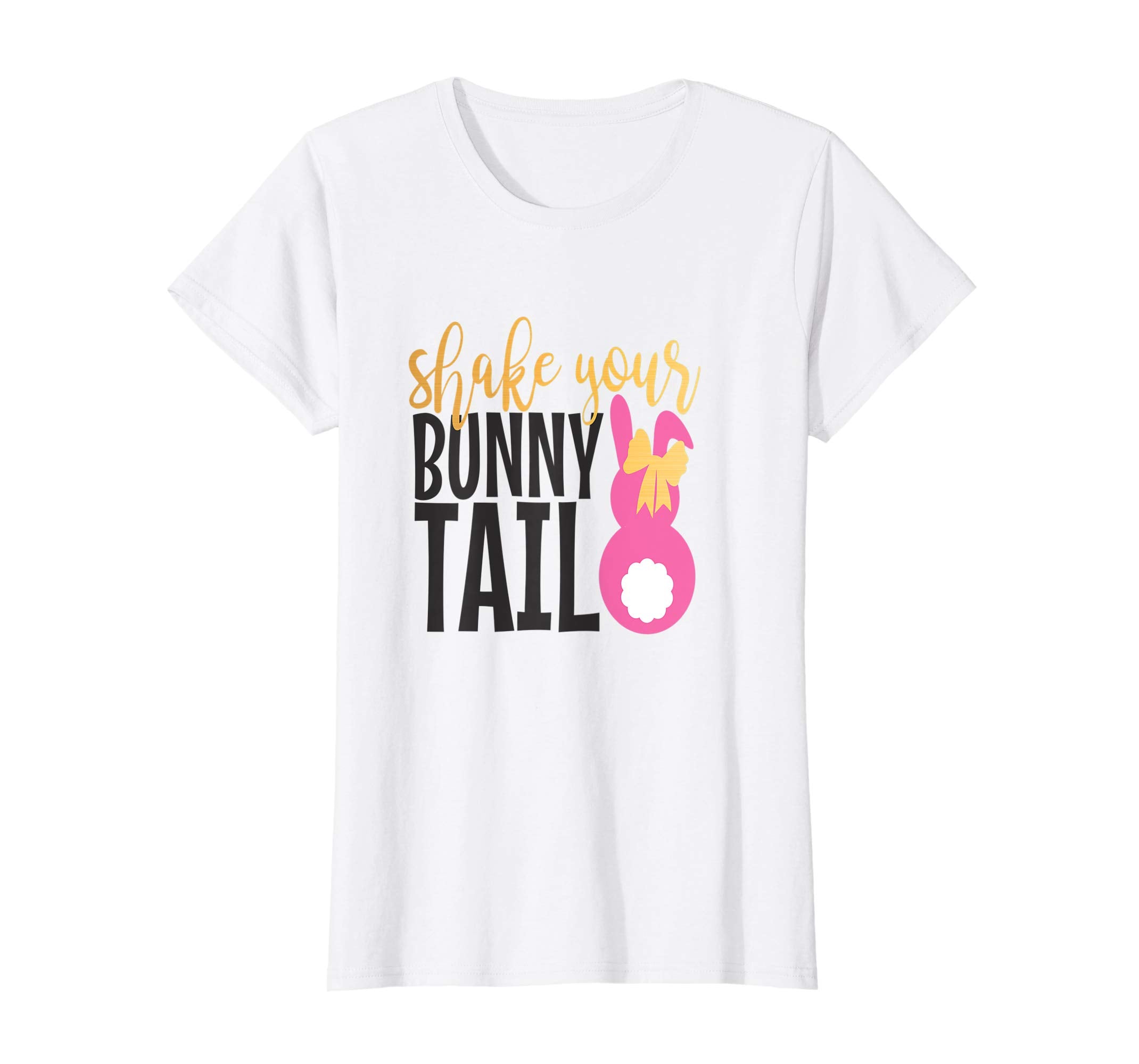 Womens Shake Your Bunny Tail-Cute Easter Celebration Shirt for Her