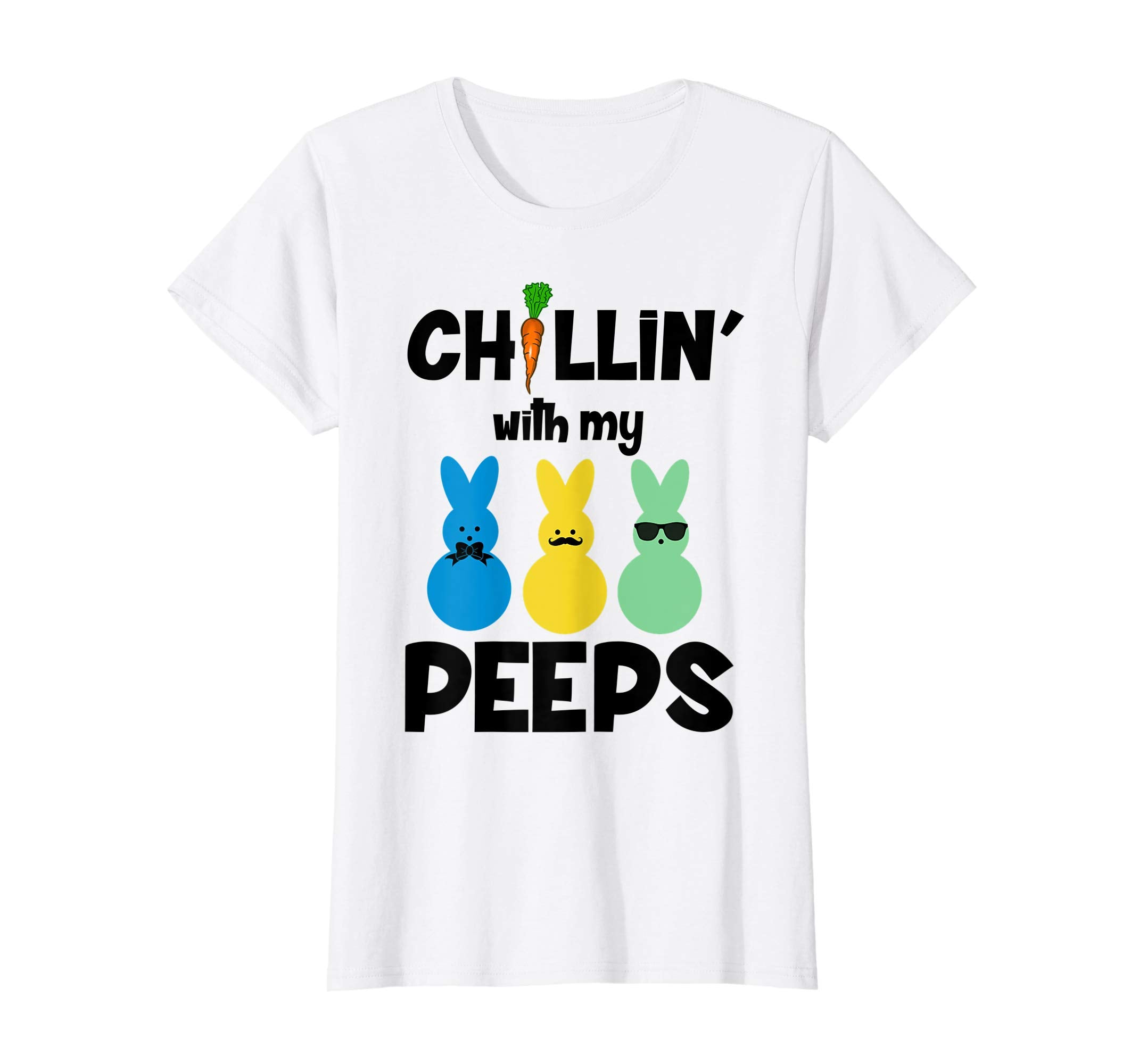 Chillin with my Peeps t-shirt Easter Bunny carrot sunglasses