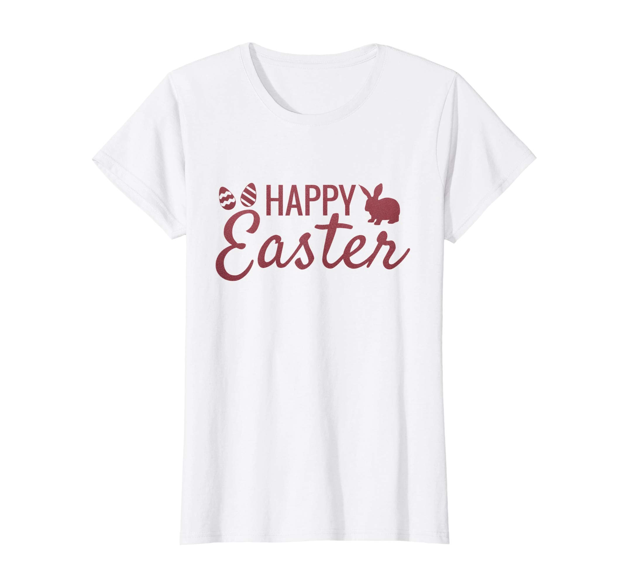 Happy Easter Shirt Cute Bunny Eggs Tee Girls Boys Women Men