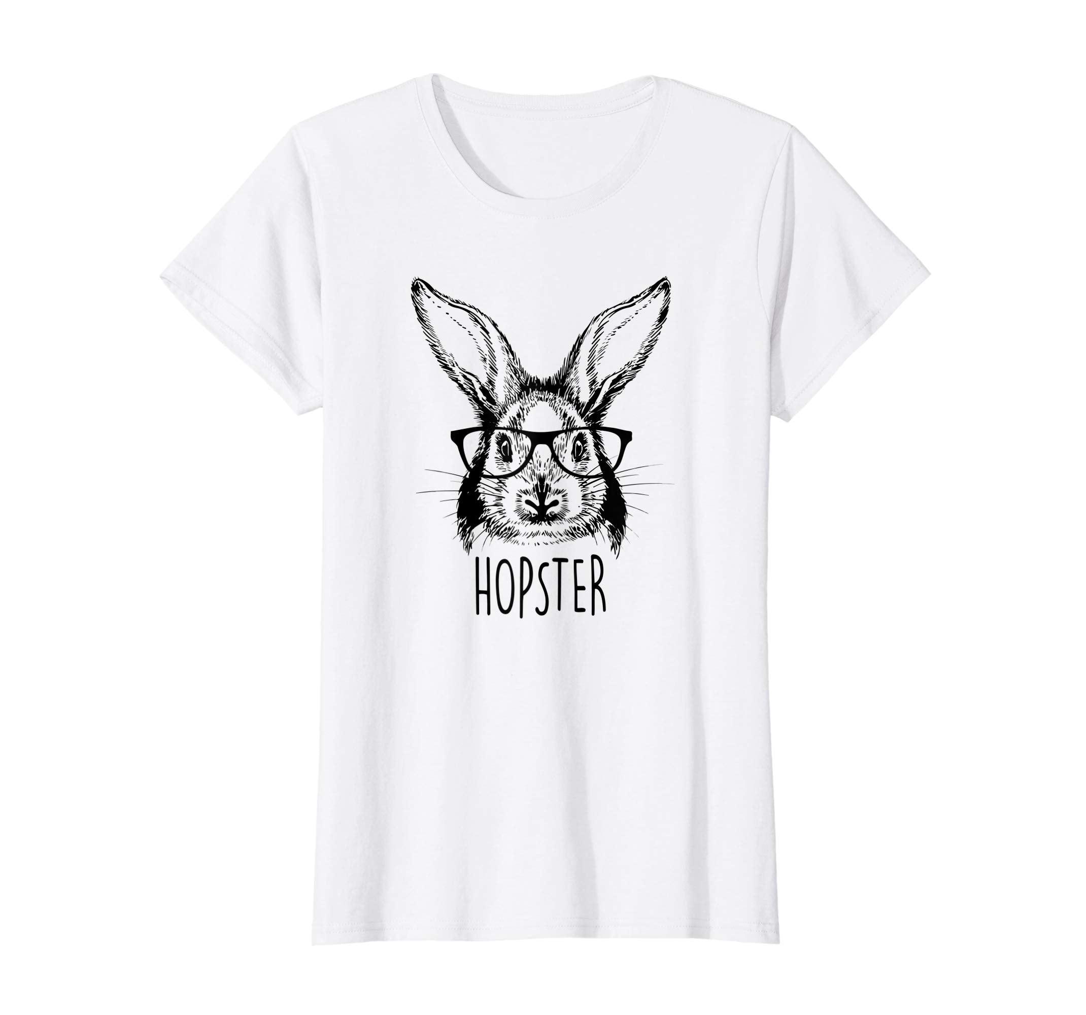 Hopster Easter Bunny Funny Hipster Rabbit T-Shirt
