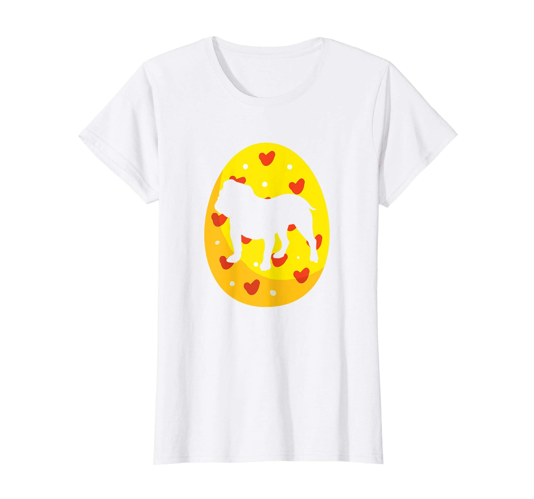 Bulldog Easter Bunny Egg T-Shirt Dog Easter Gift