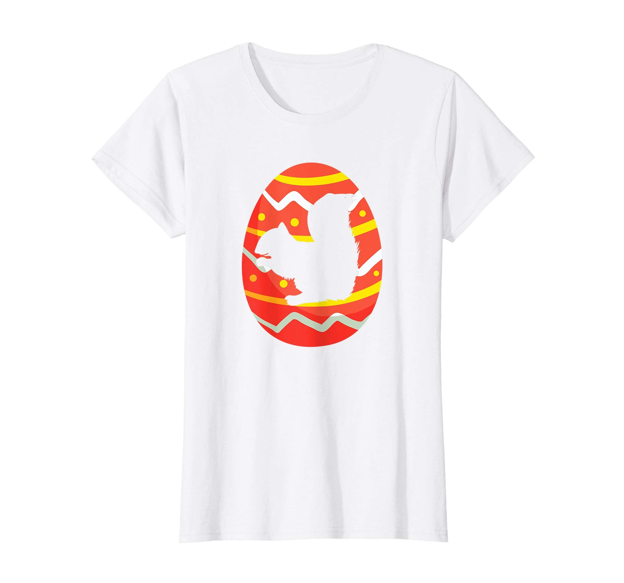 Happy Squirrel Easter Egg Bunny T-Shirt for Kids Boys Girls